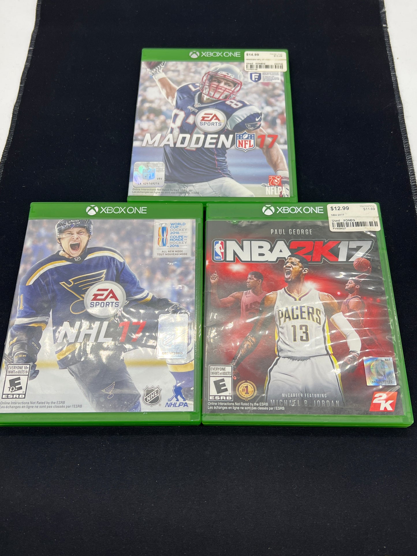 Auction Lot 204: XBOX ONE Video Game Lot of 3 MADDEN 17 NHL 17 NBA2K17