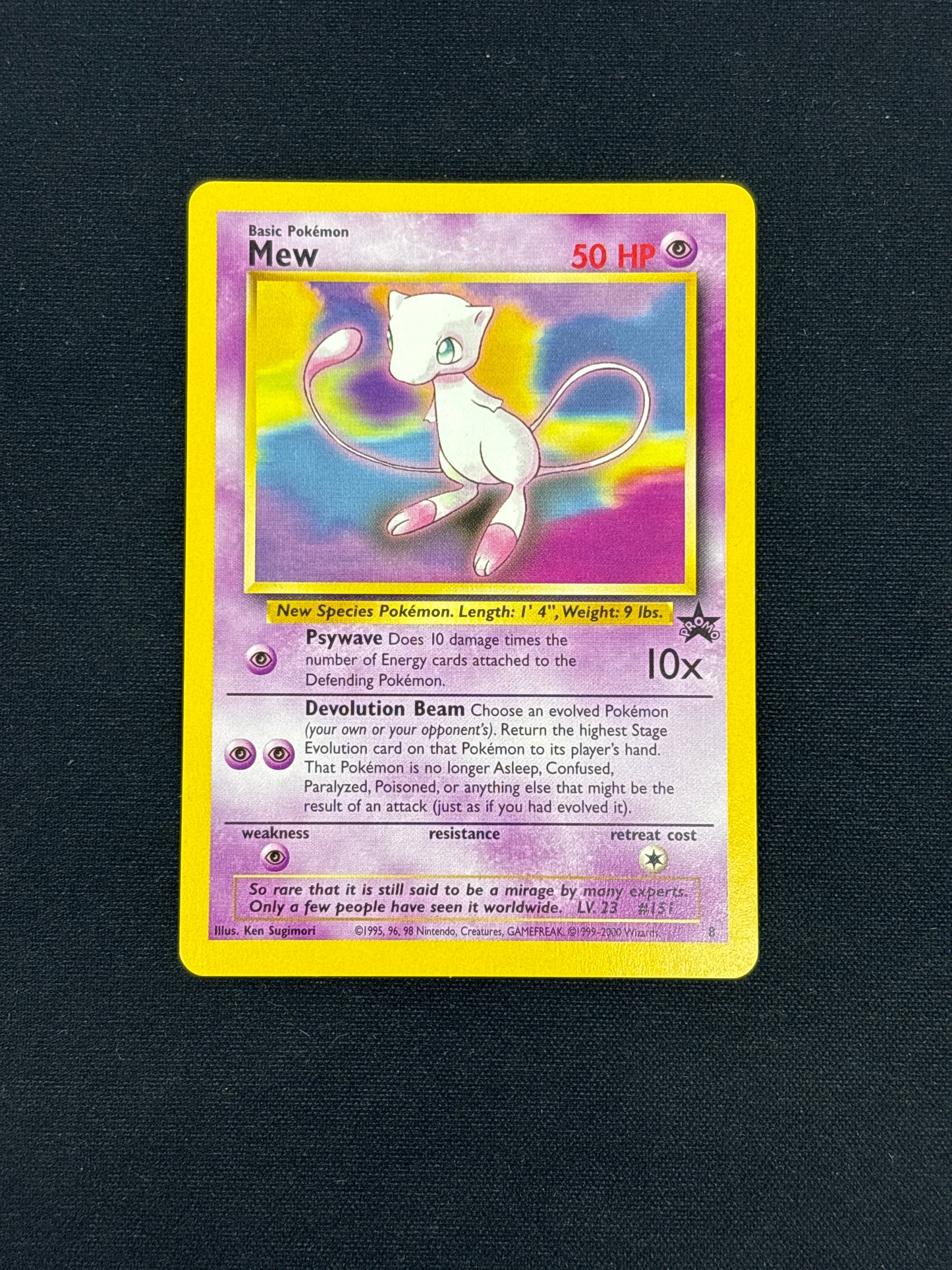 Auction Lot 90: Pokemon Card Mew WOTC Black Star Promo Conditions Vary