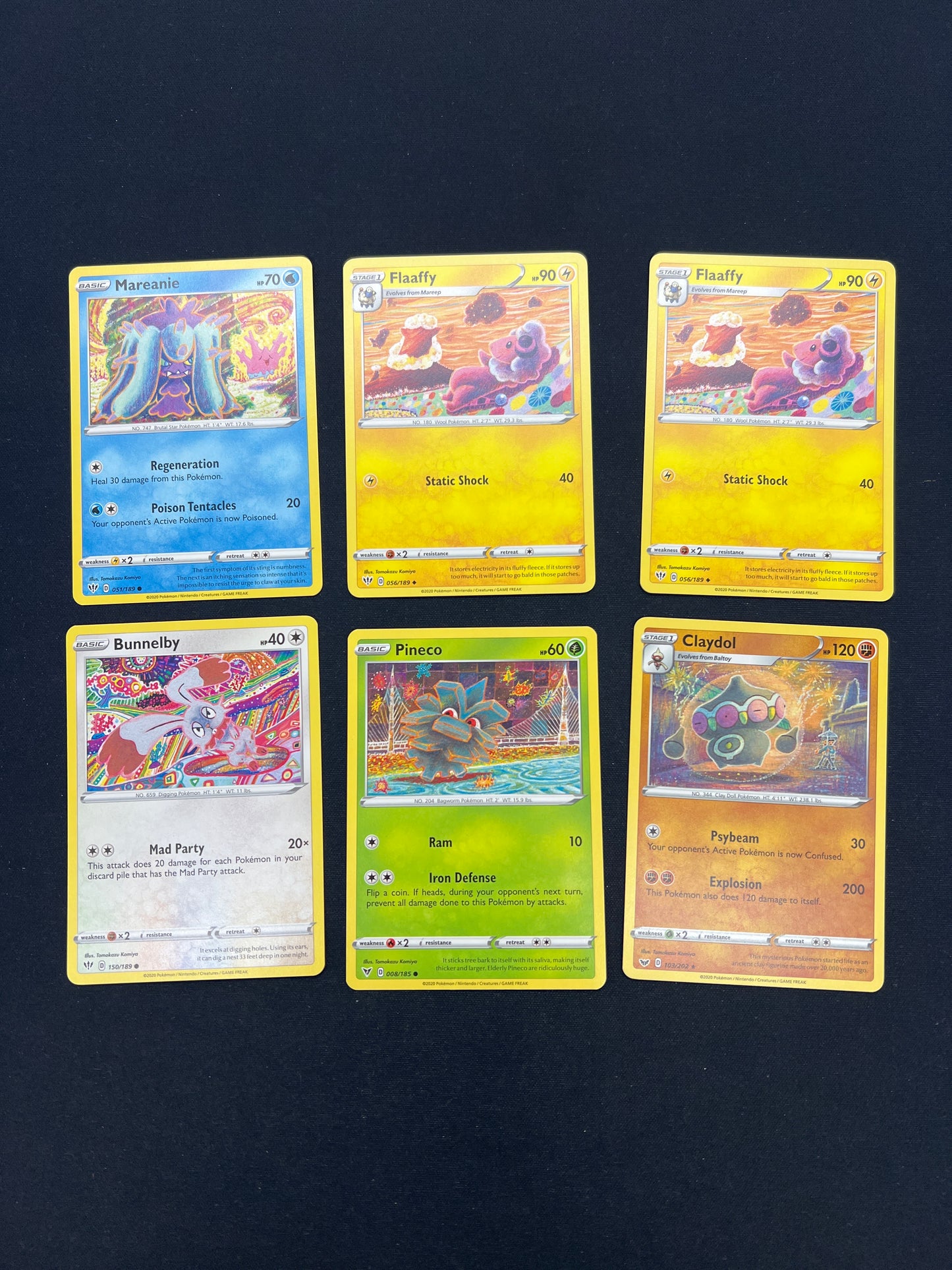 Auction Lot 219: Pokemon Cards Lot of 6 Assorted Tomokazu Komiya Art Conditions Vary