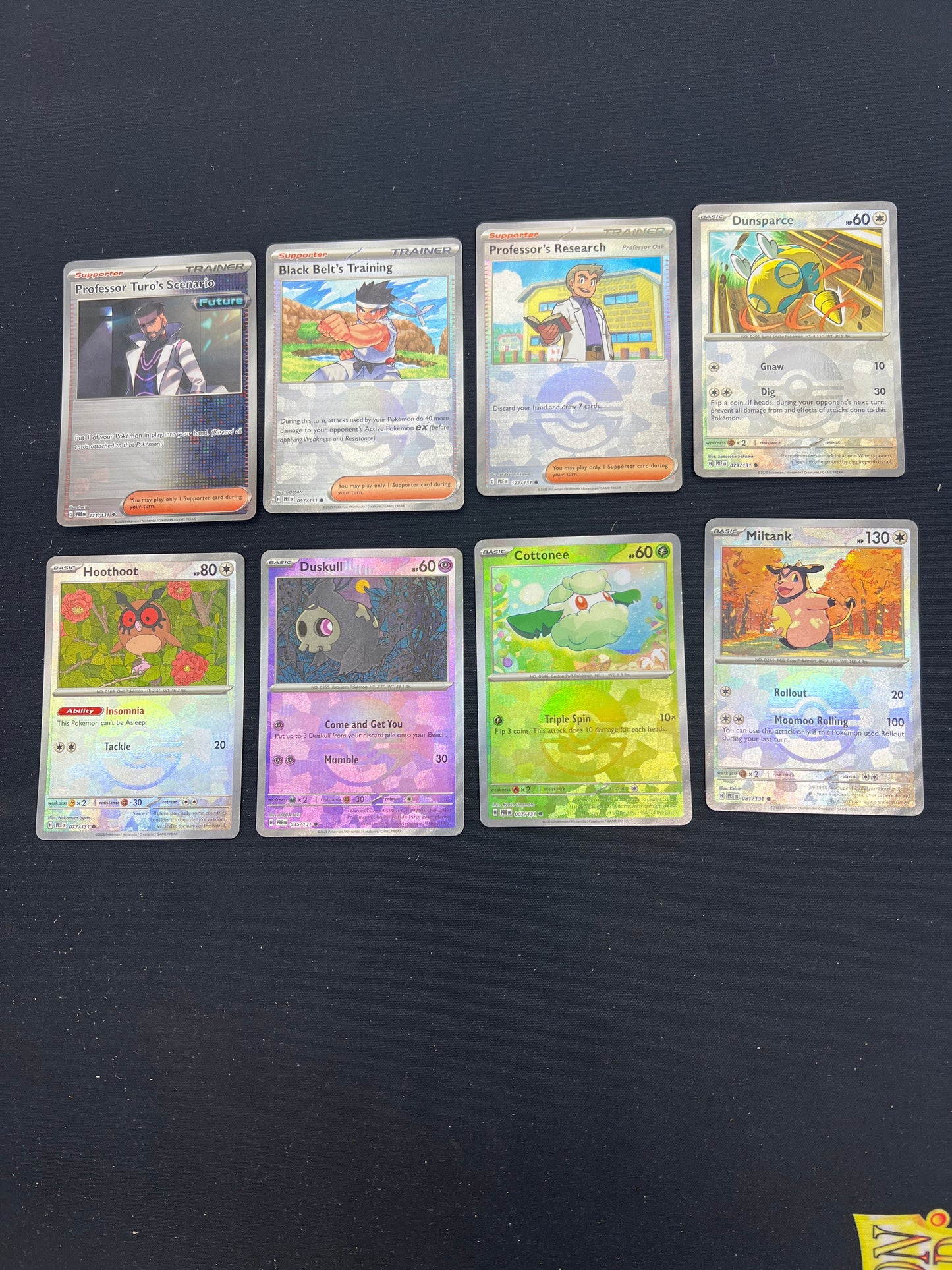Auction Lot 93: Pokemon Cards Lot of 8 Assorted Prismatic Evolutions Pokeball Pattern Conditions Vary