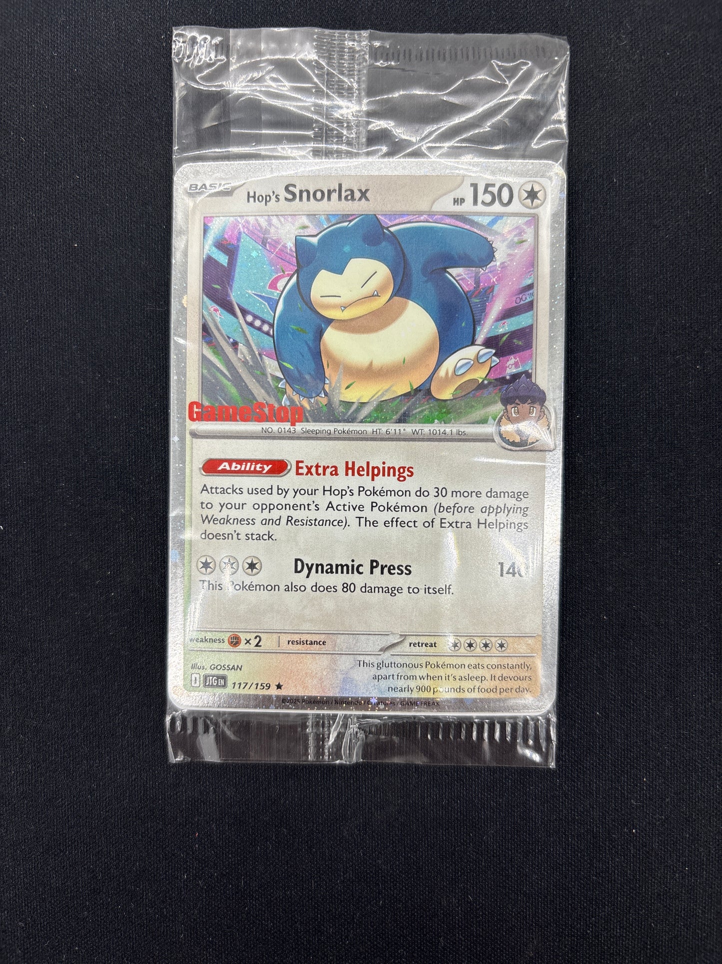 Auction Lot 36: Hop’s Snorlax GameStop Promo Pokemon Journey Together Sealed