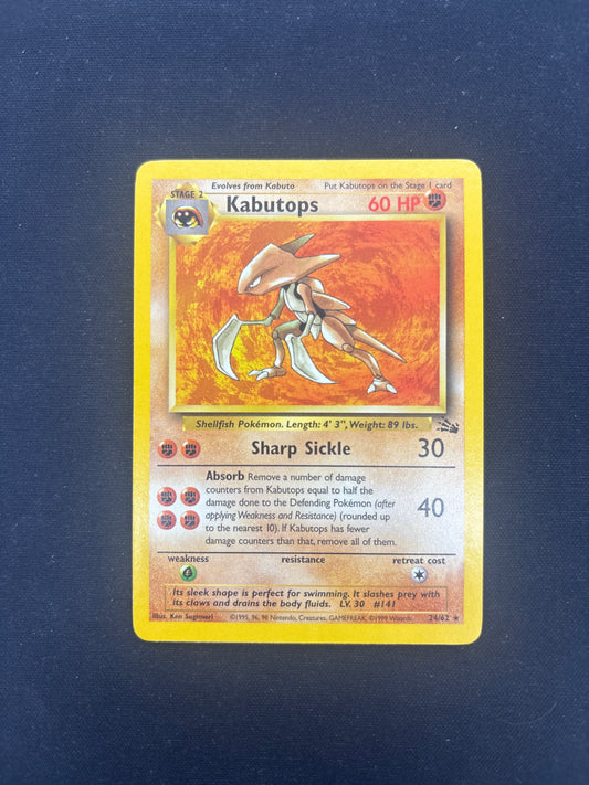 Auction Lot 30: Pokemon Card Kabutops Fossil Conditions Vary