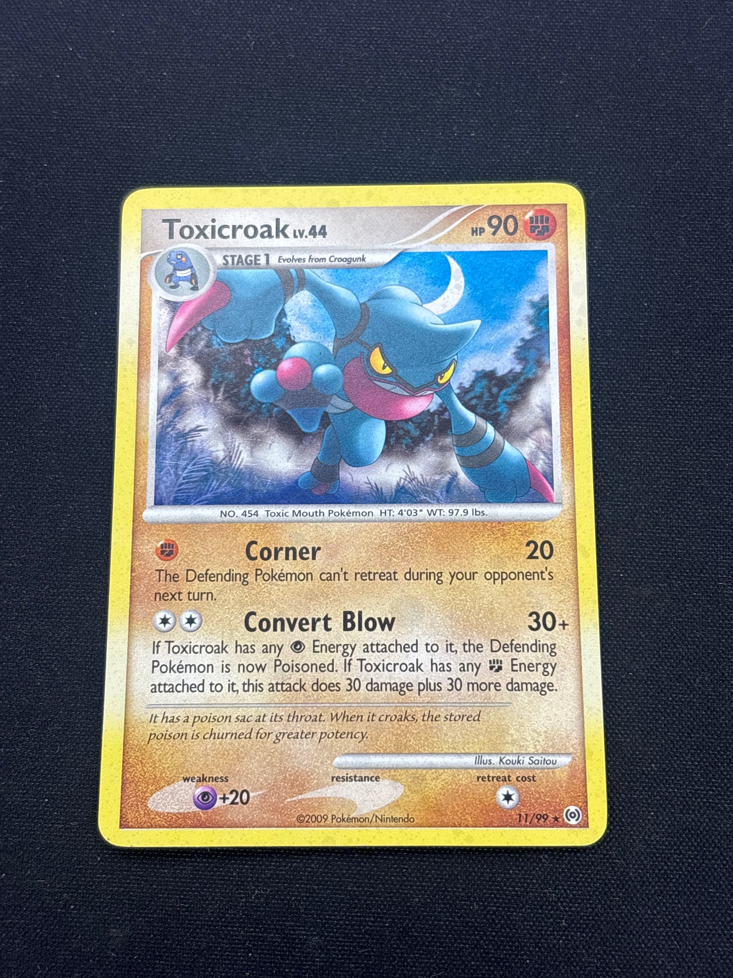 Auction Lot 109: Pokemon Cards Toxicroak Holo Rare Condition Vary