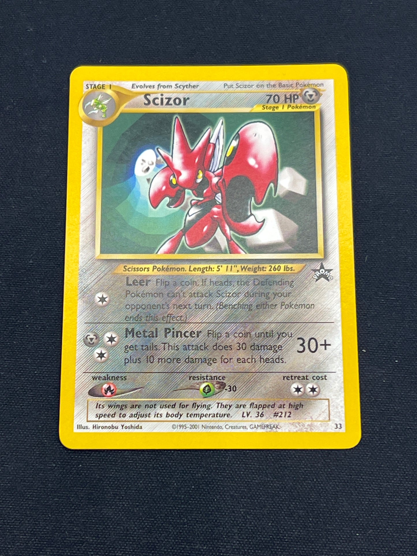Auction Lot 250: Pokemon Cards Scizor WOTC Black Star Promo Condition Vary