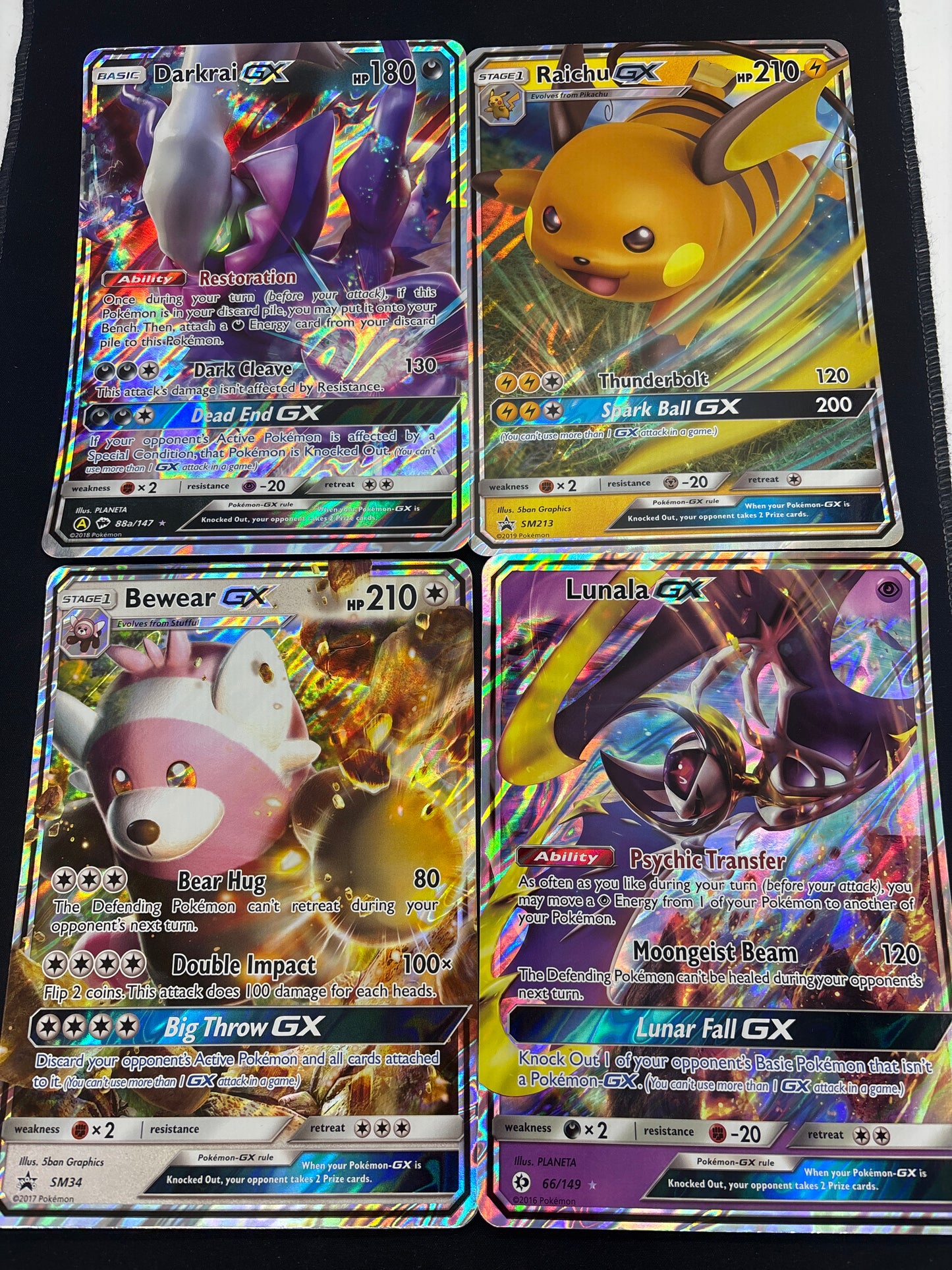 Auction Lot 181: Pokemon Cards JUMBO Lot of 4 Assorted GX Conditions Vary