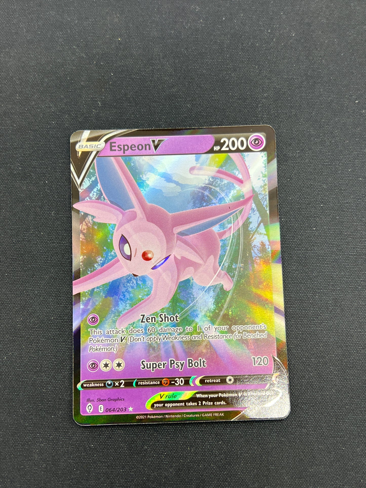 Auction Lot 125: Pokemon Cards Espeon V Evolving Skies Conditions Vary
