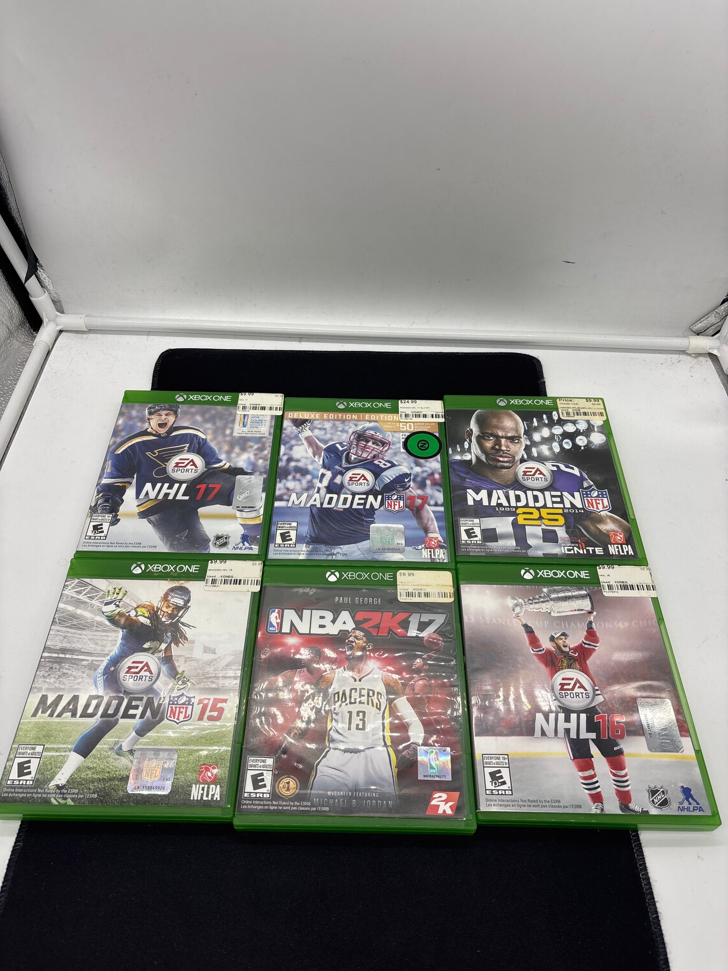 Auction Lot 251: XBOX One Video Game Lot of 6 Assorted Sports Titles CIB