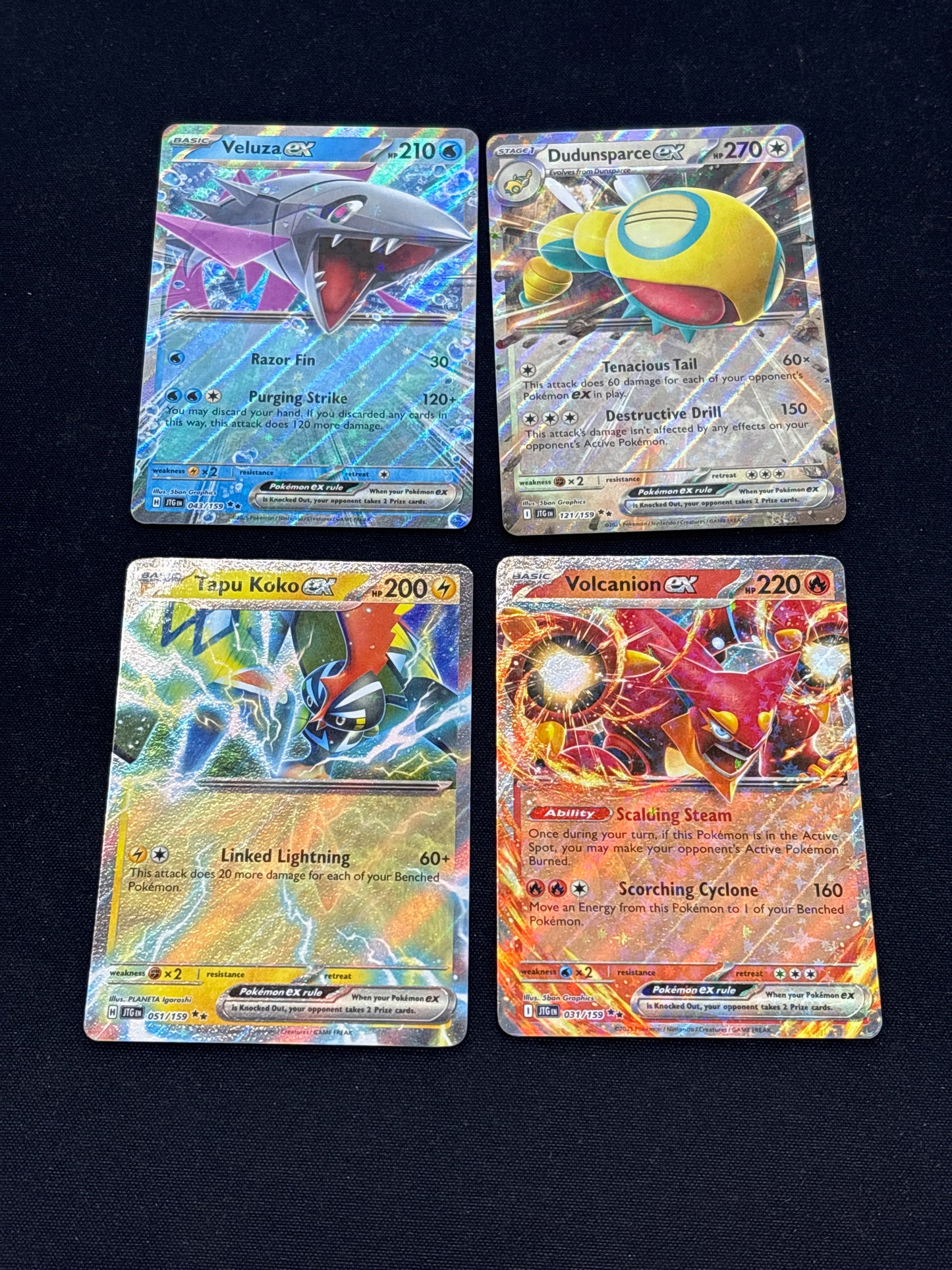 Auction Lot 235: Pokemon Cards Assoerted Lot of 4 EX Double Rares Journey Together Conditions Vary