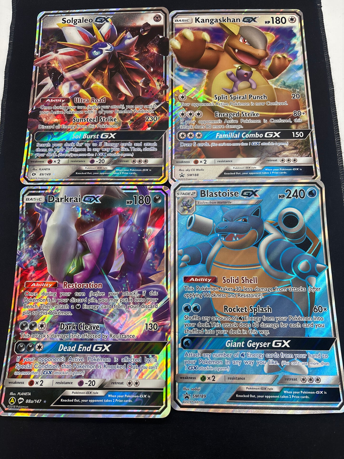 Auction Lot 180: Pokemon Cards JUMBO Lot of 4 Full Art GX Promos Condition Vary