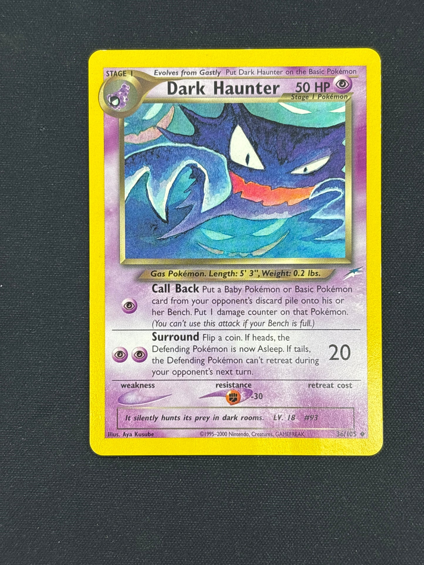 Auction Lot 143: Dark Haunter Pokemon Neo Destiny Card Conditions Vary