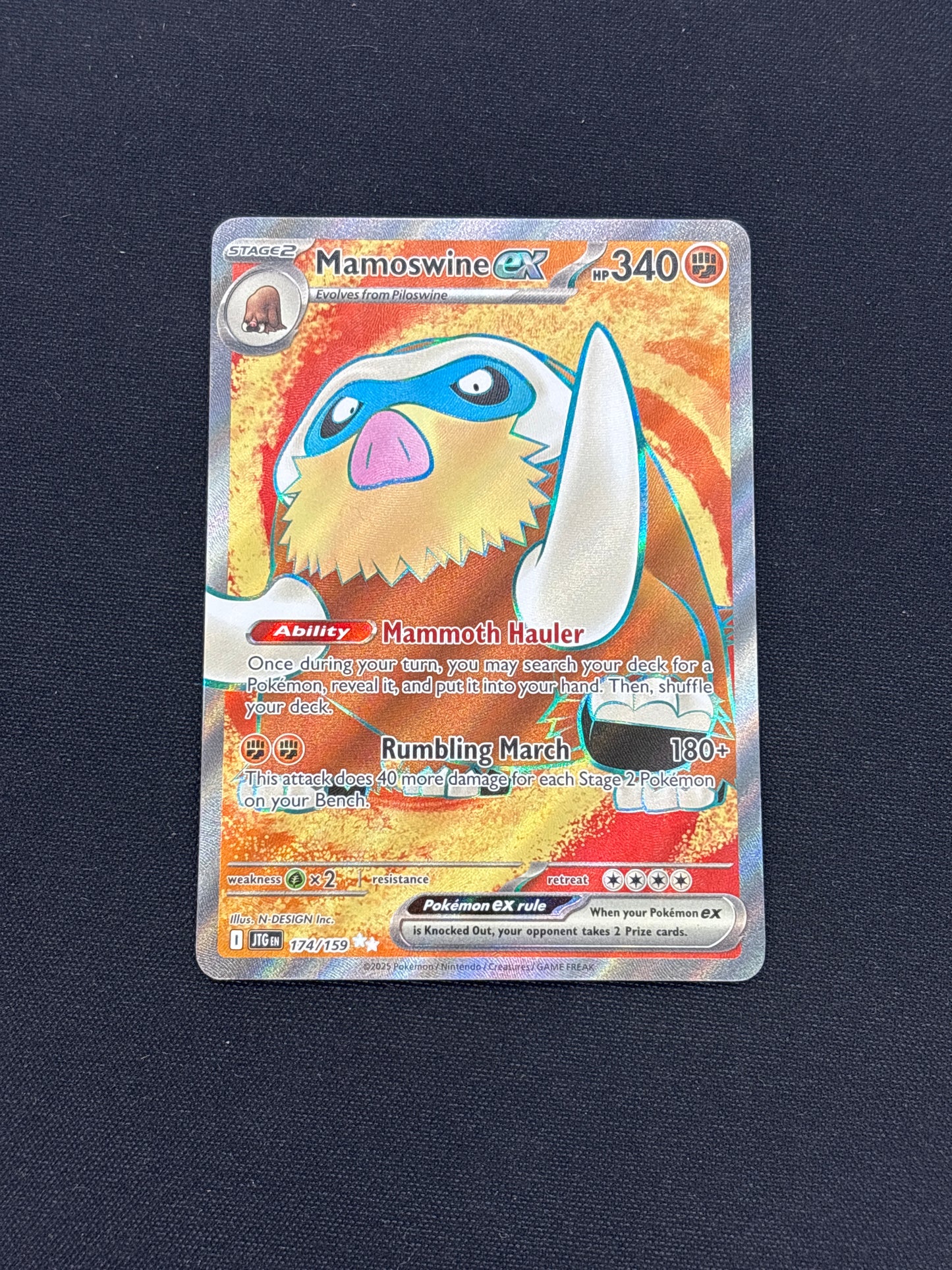 Auction Lot 202: Mamoswine EX Card Conditions Vary