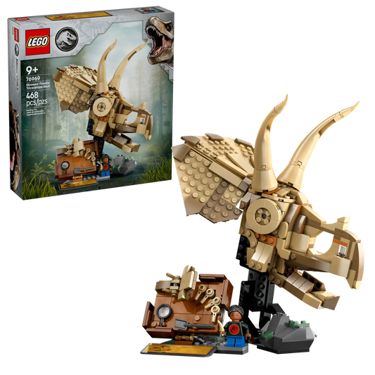 76969 Dinosaur Fossils : Triceratops Skull