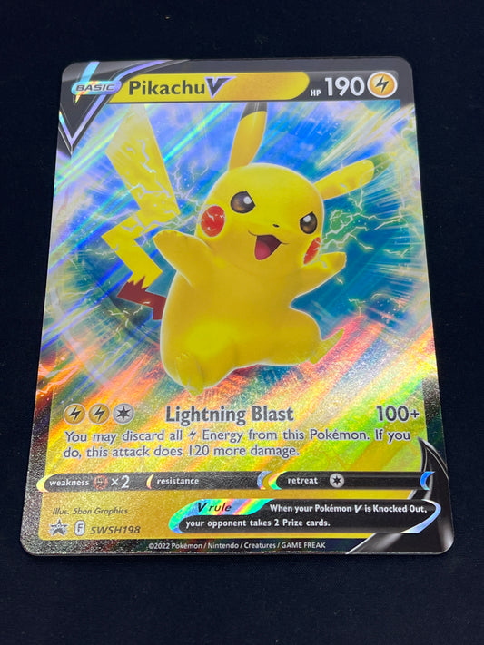 Auction Lot 20: Pokemon Cards JUMBO Pikachu V Promo Condition Vary