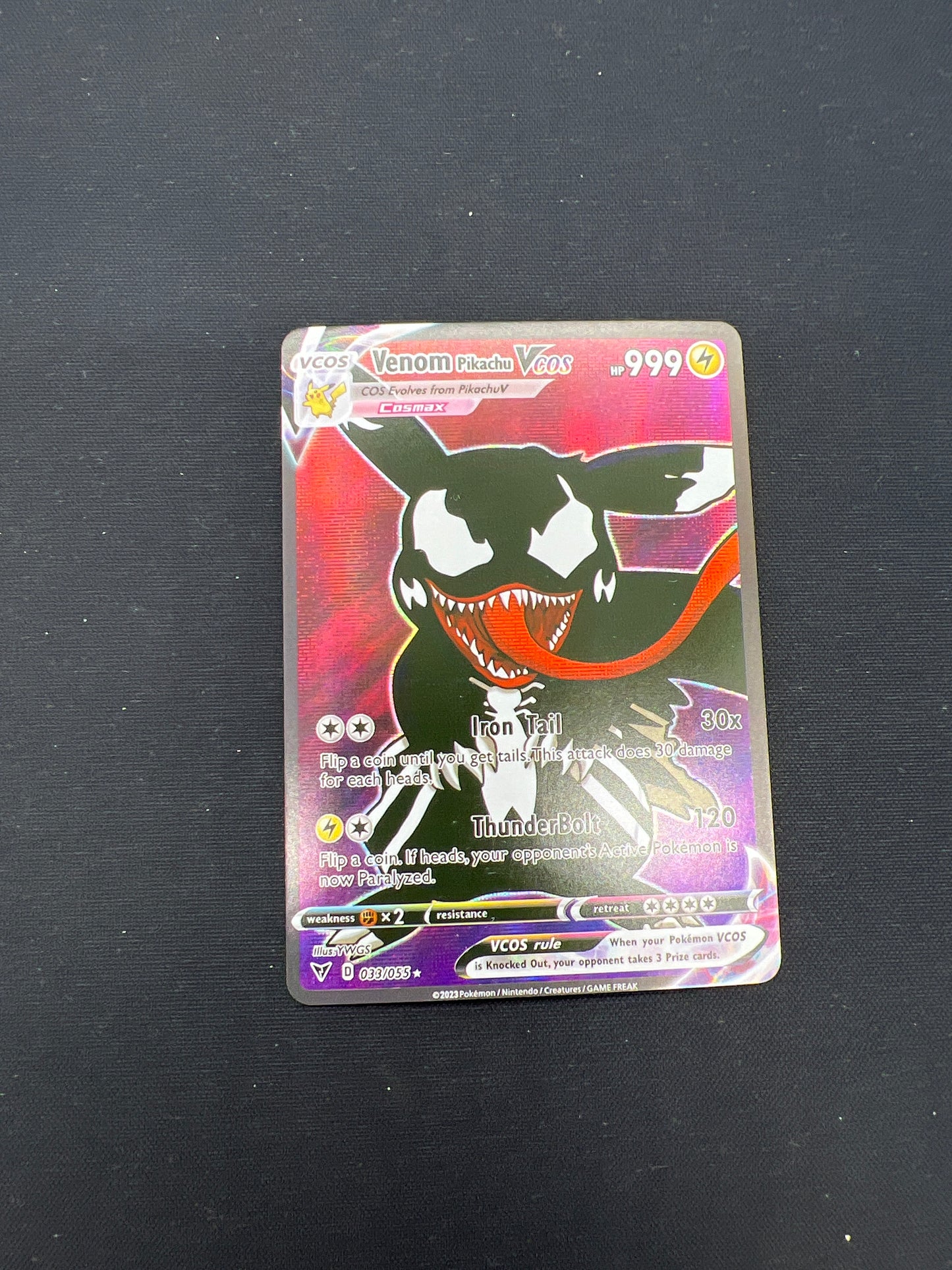 Auction Lot 145: Pokemon Card CUSTOM Venom Pikachu Conditions
