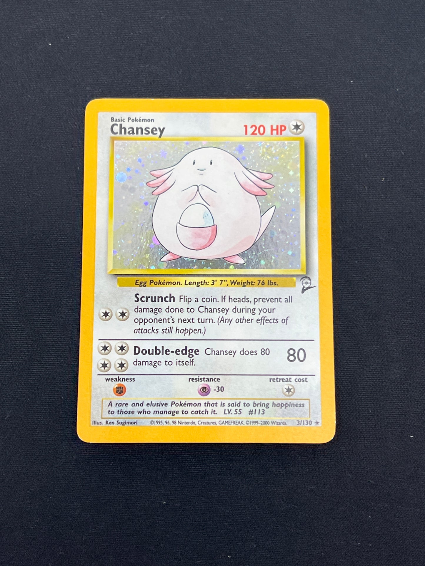 Auction Lot 273: Pokemon Cards Chansey Base Set 2 Holo Condition Vary