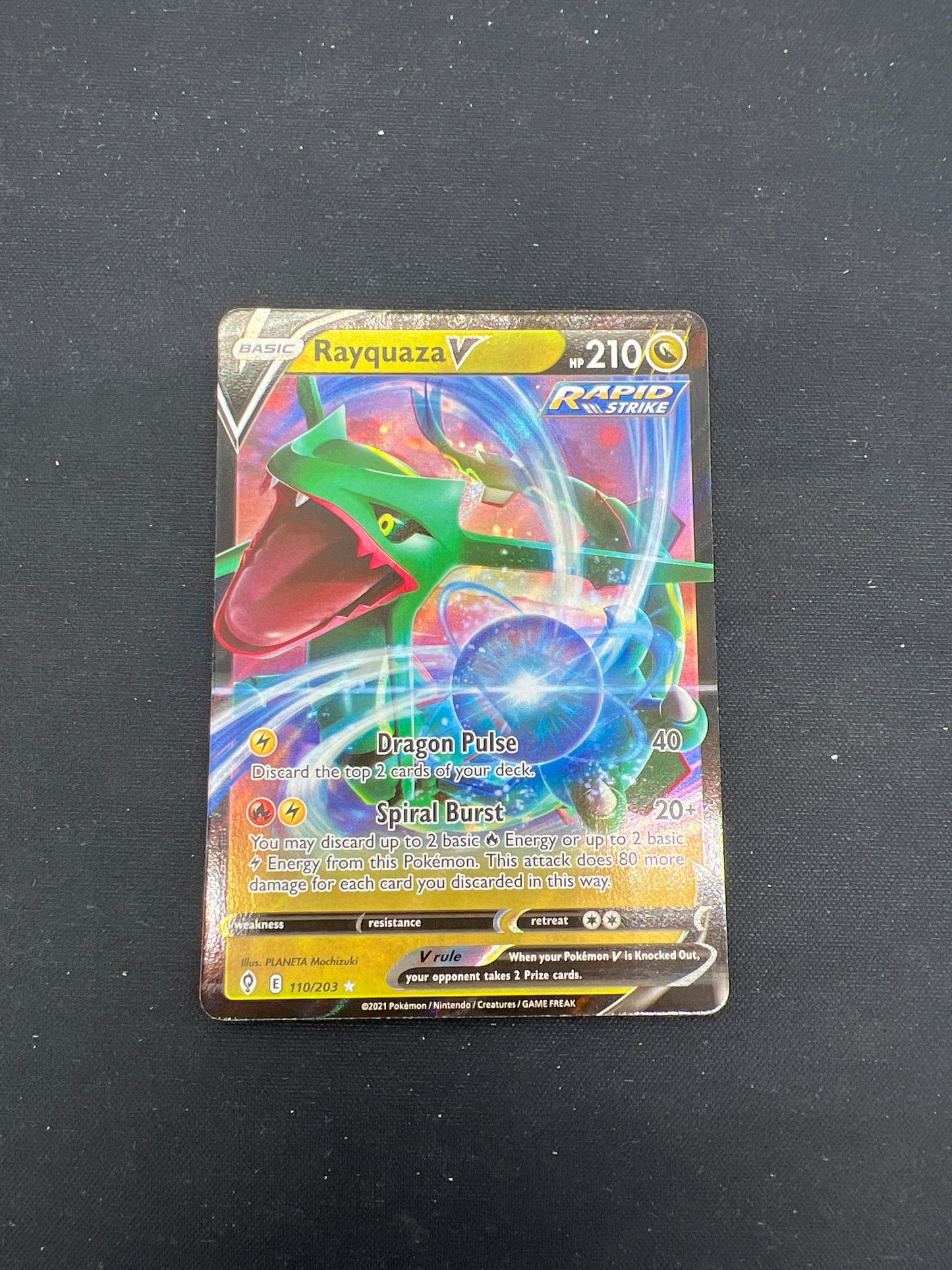 Auction Lot 173: Pokemon Cards Rayquaza V SWSH Evolving Skies Conditions Vary