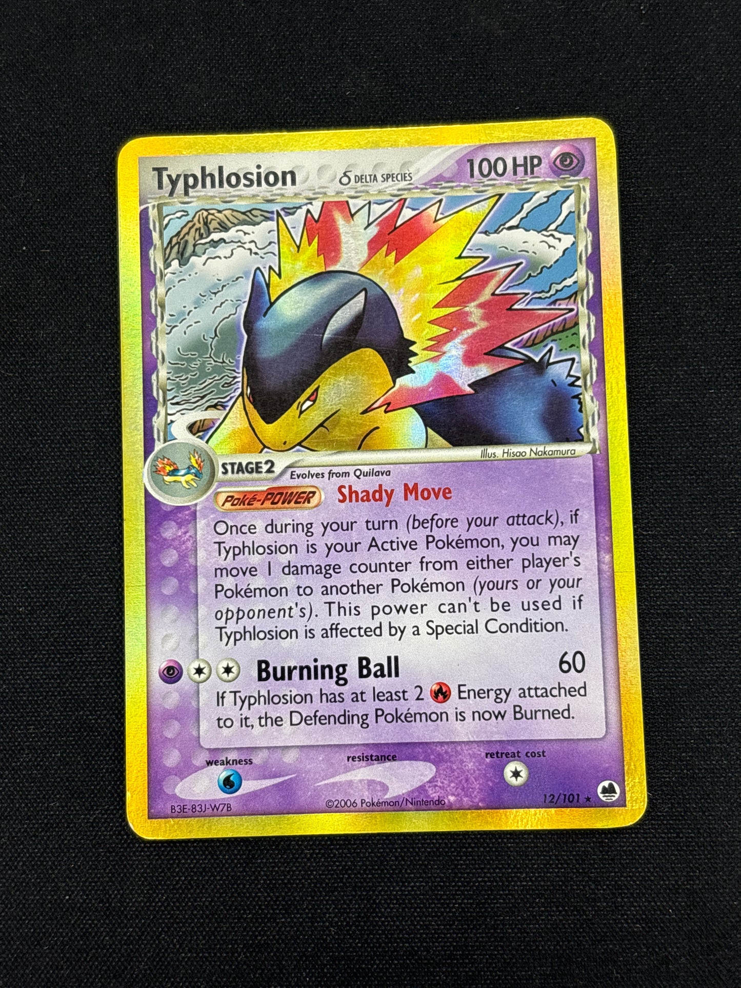 Auction Lot 67: Typhlosion Delta Species Holo Rare Card Conditions Vary