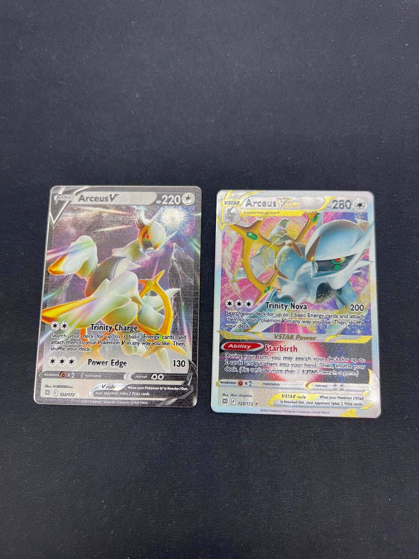 Auction Lot 75: Pokemon Cards Metal Arceus V and VSTAR SWSH Promos Arceus Collection Box Condition Vary
