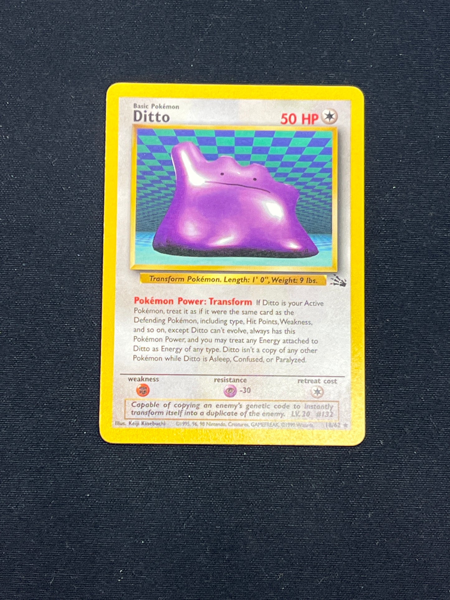 Auction Lot 13: Pokémon Cards Ditto Rare Fossil Conditions Vary