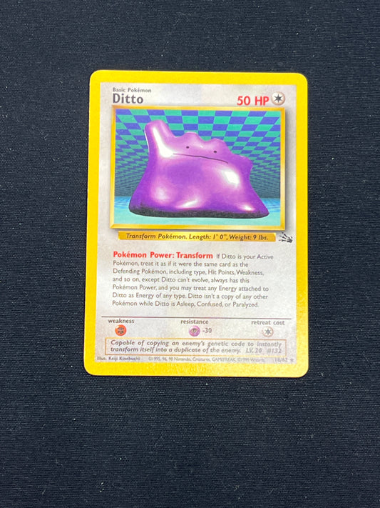 Auction Lot 13: Pokémon Cards Ditto Rare Fossil Conditions Vary