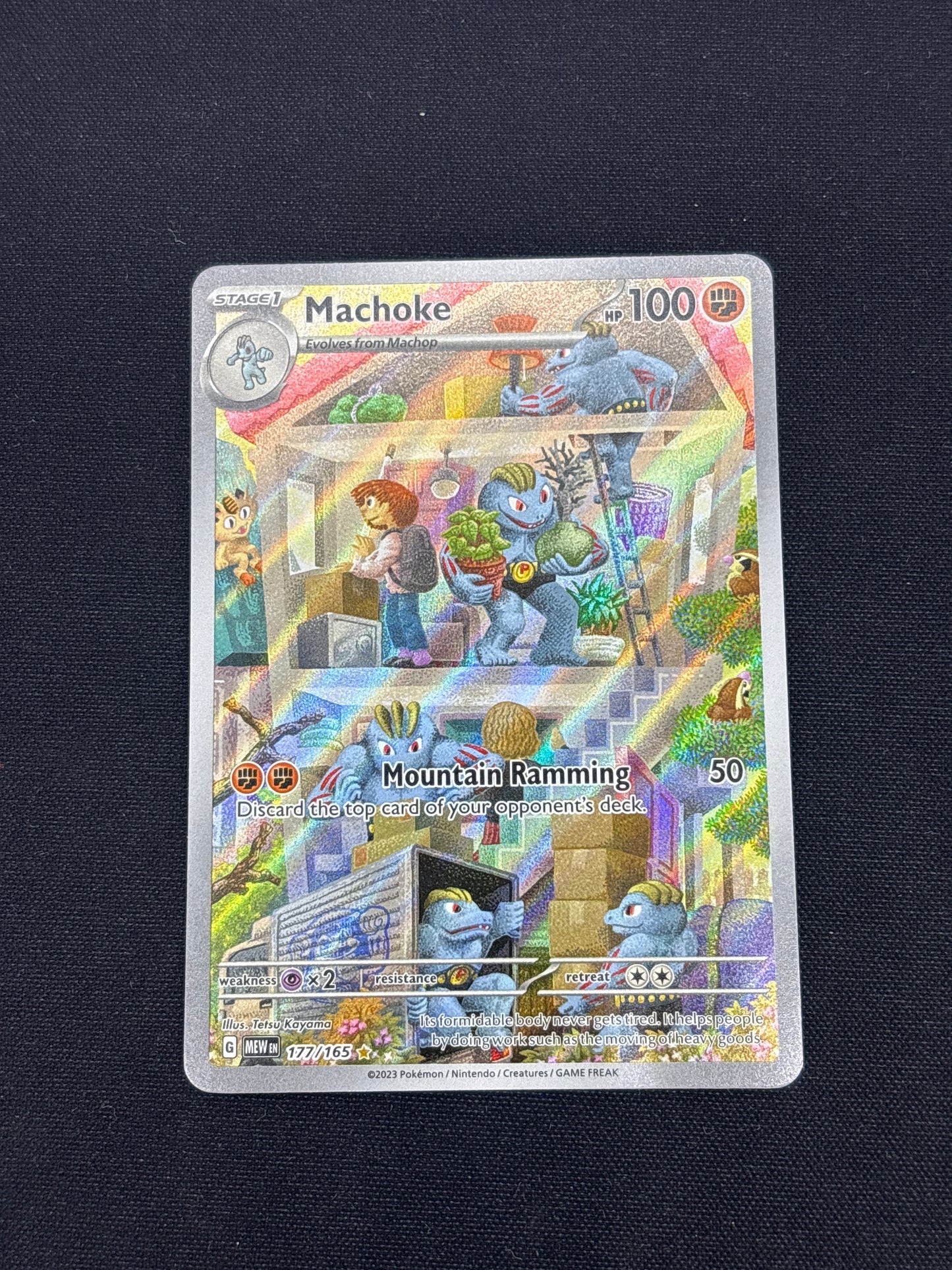 Auction Lot 289: Pokemon Cards Machoke Illustration Rare SV 151 Condition Vary