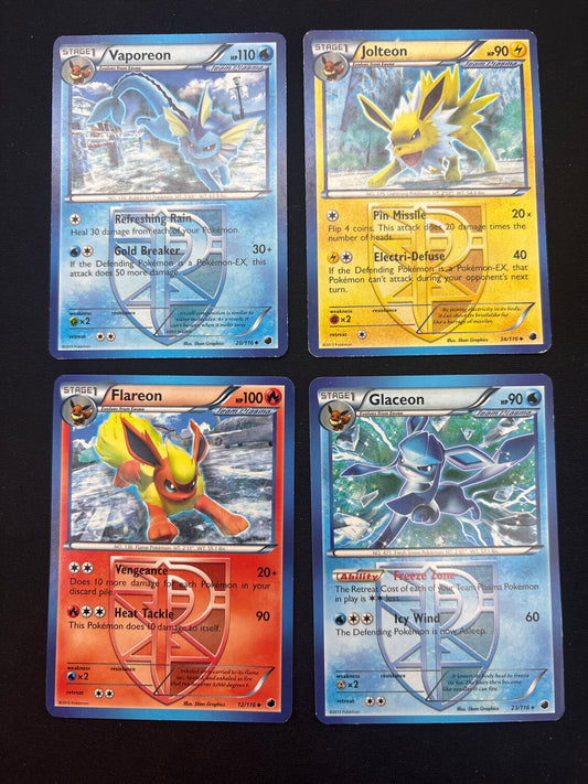 Auction Lot 354: Pokemon Cards Lot of 4 Eeveelution Non Holo Conditions Vary