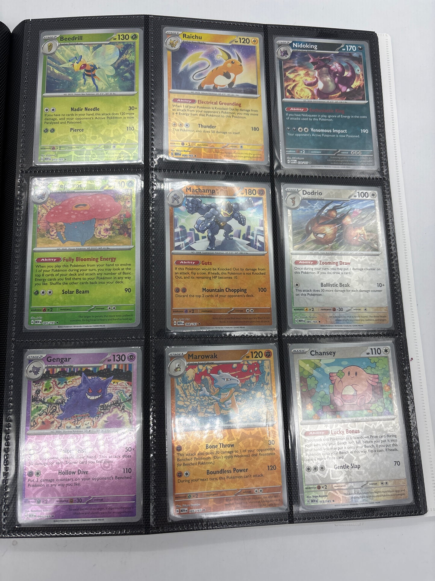 Auction Lot 57: Pokemon 151 Complete Reverse Holo and EX Base Set With Binder