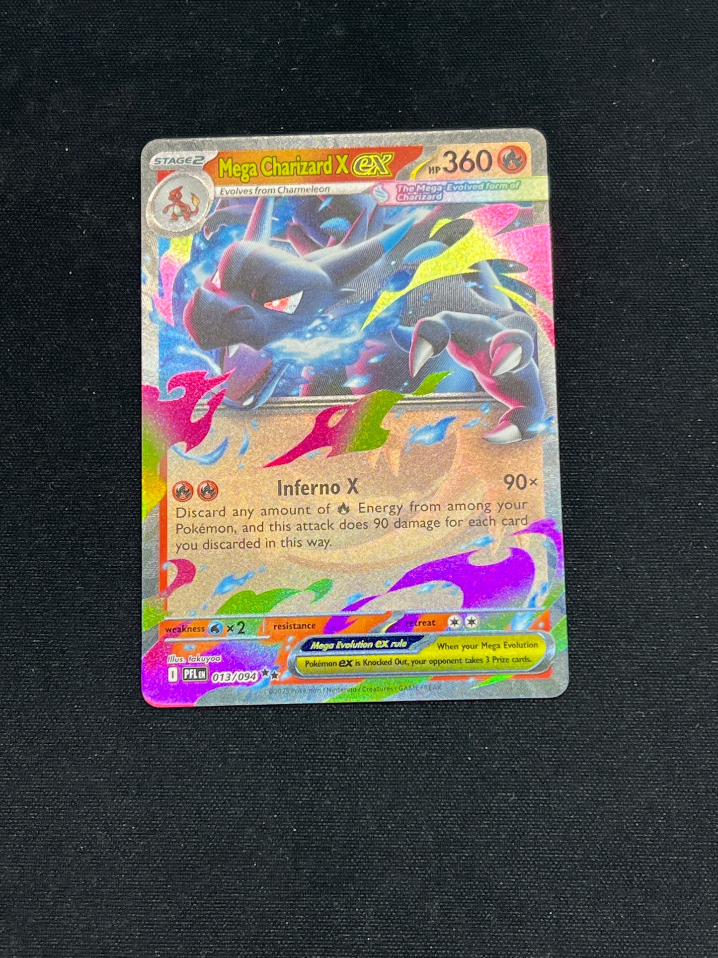 Auction Lot 280: Pokemon Cards PFL Mega Charizard X Ex Conditions Vary