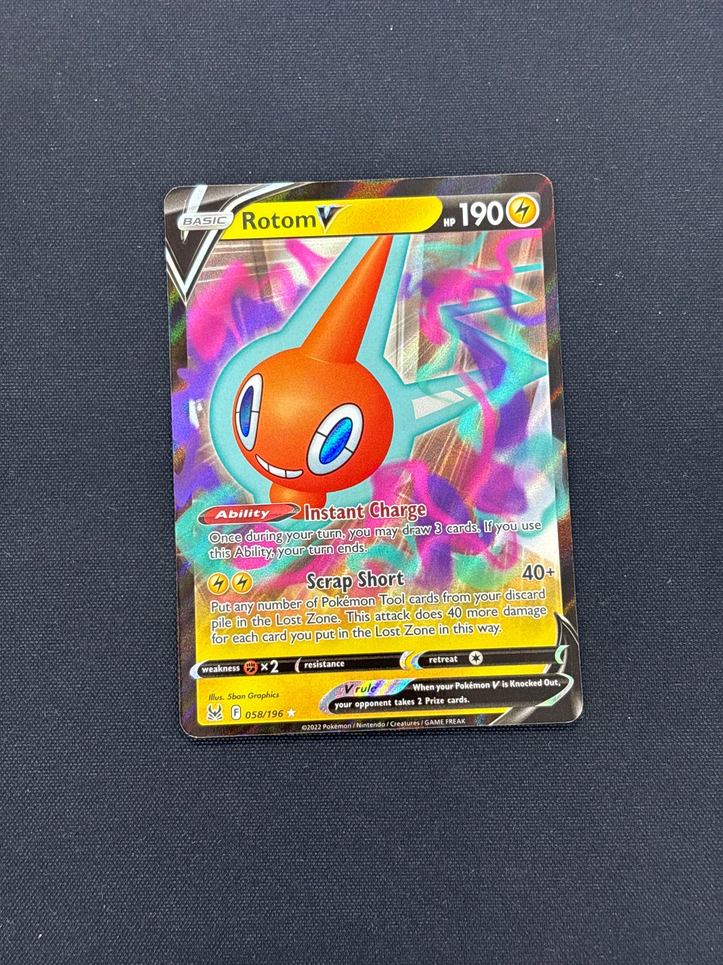 Auction Lot 213: Rotom V Full Art Card Conditions Vary