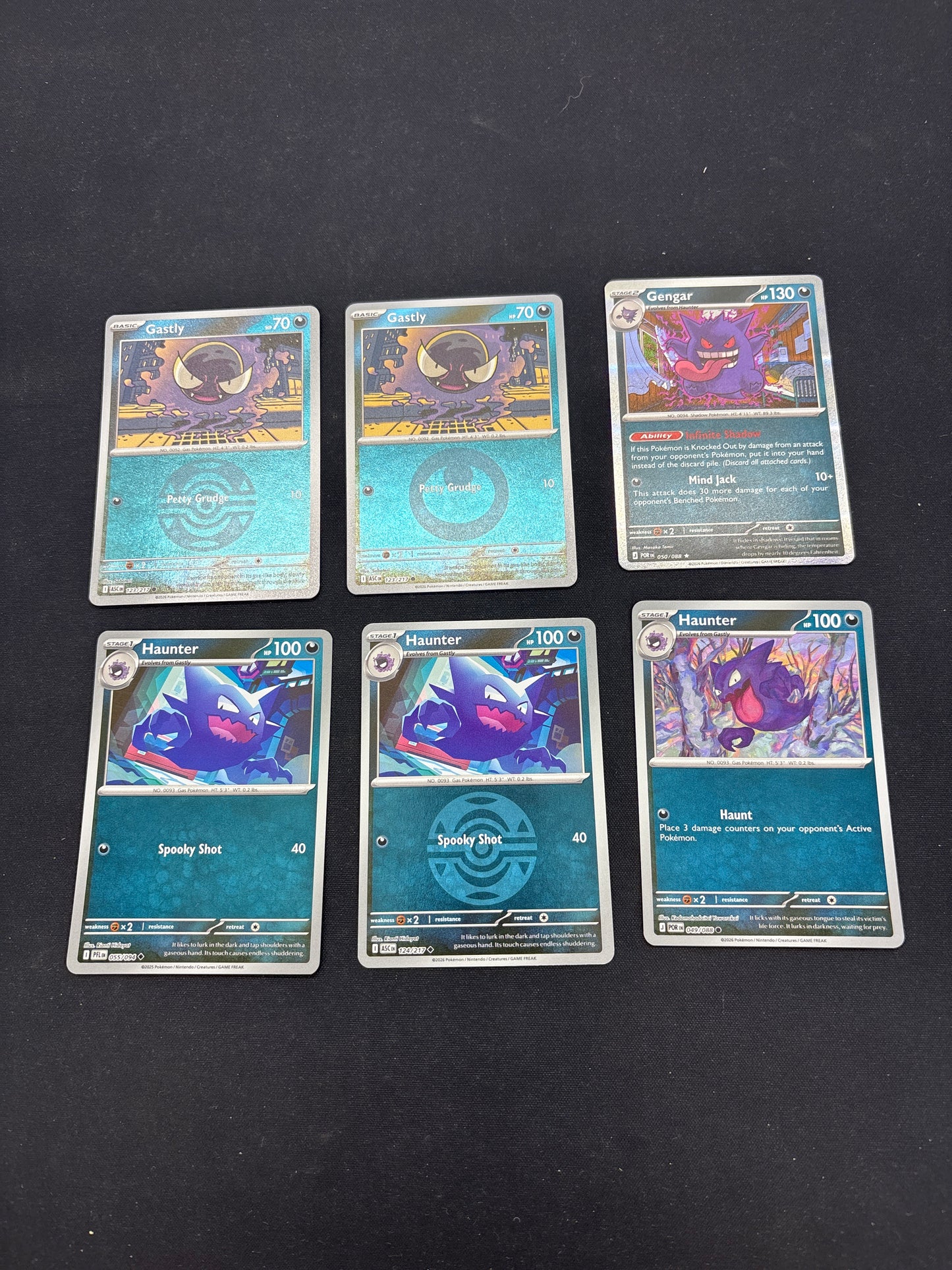 Auction Lot 68: Pokemon Cards Lot of 6 Gengar Evolution Line Holos Conditions Vary