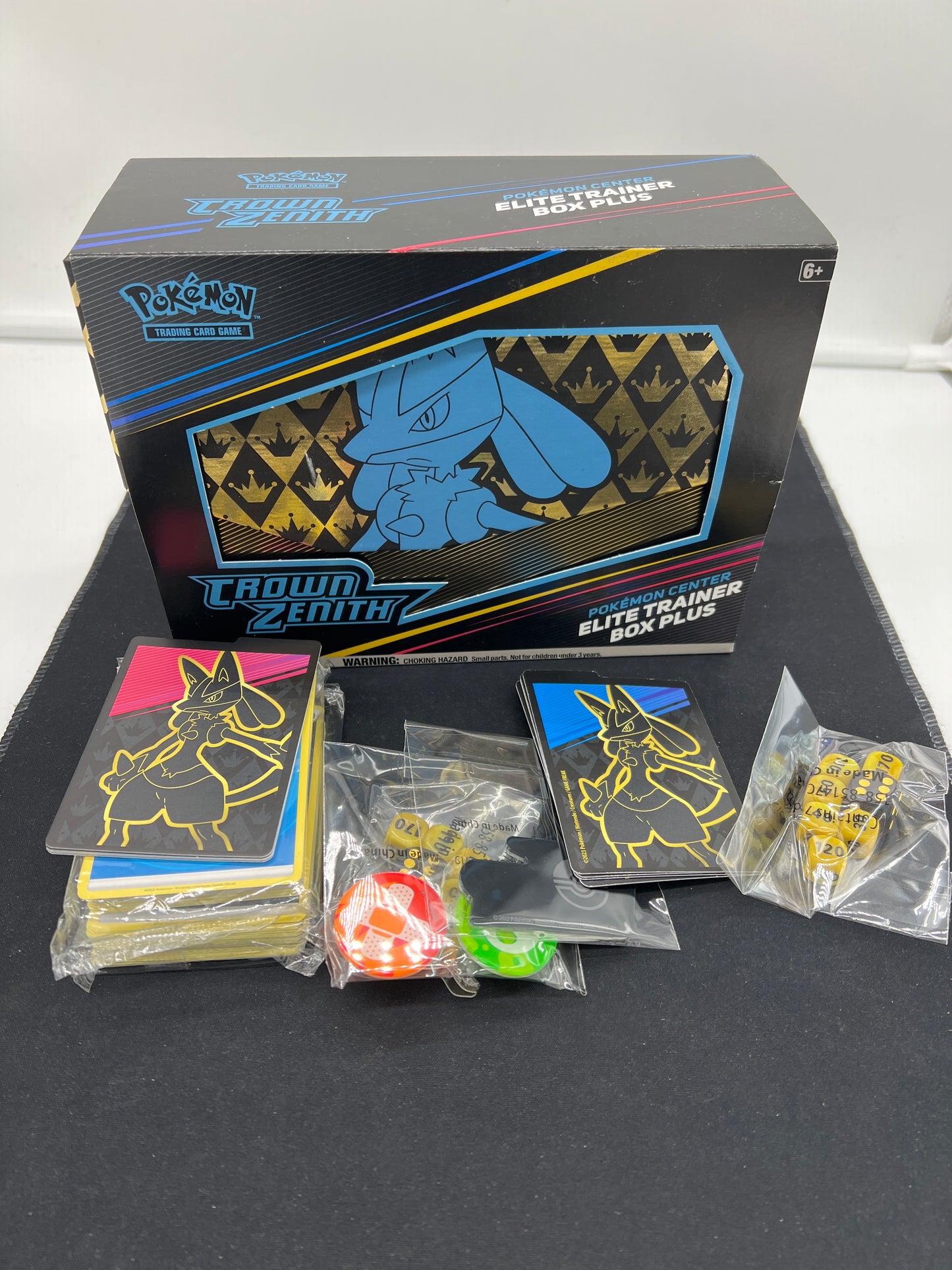 Auction Lot 253: Pokemon Crown Zenith ETB Plus EMPTY With Accessories