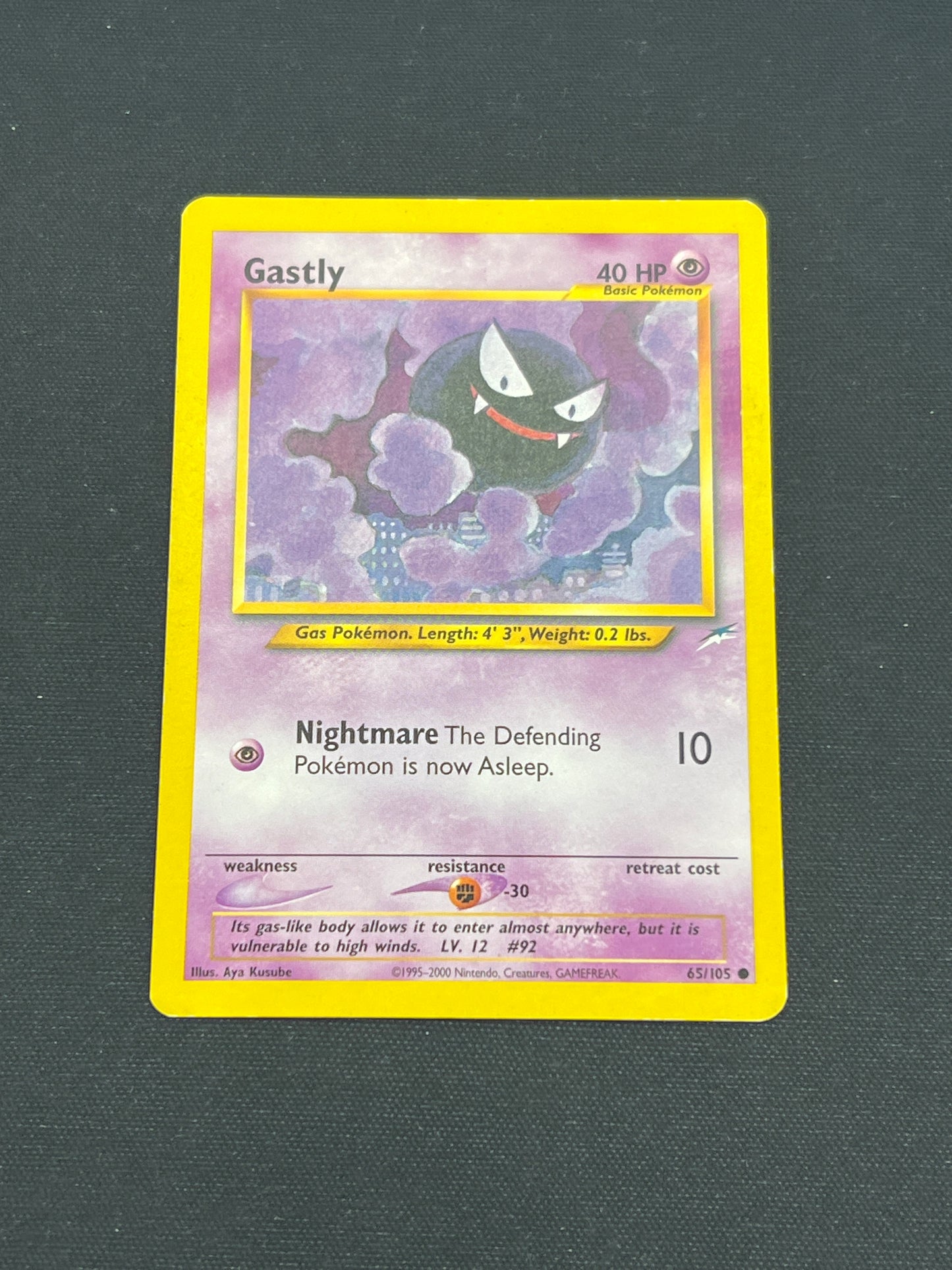 Auction Lot 51: Pokemon Cards Gastly Neo Destiny Common Conditions Vary