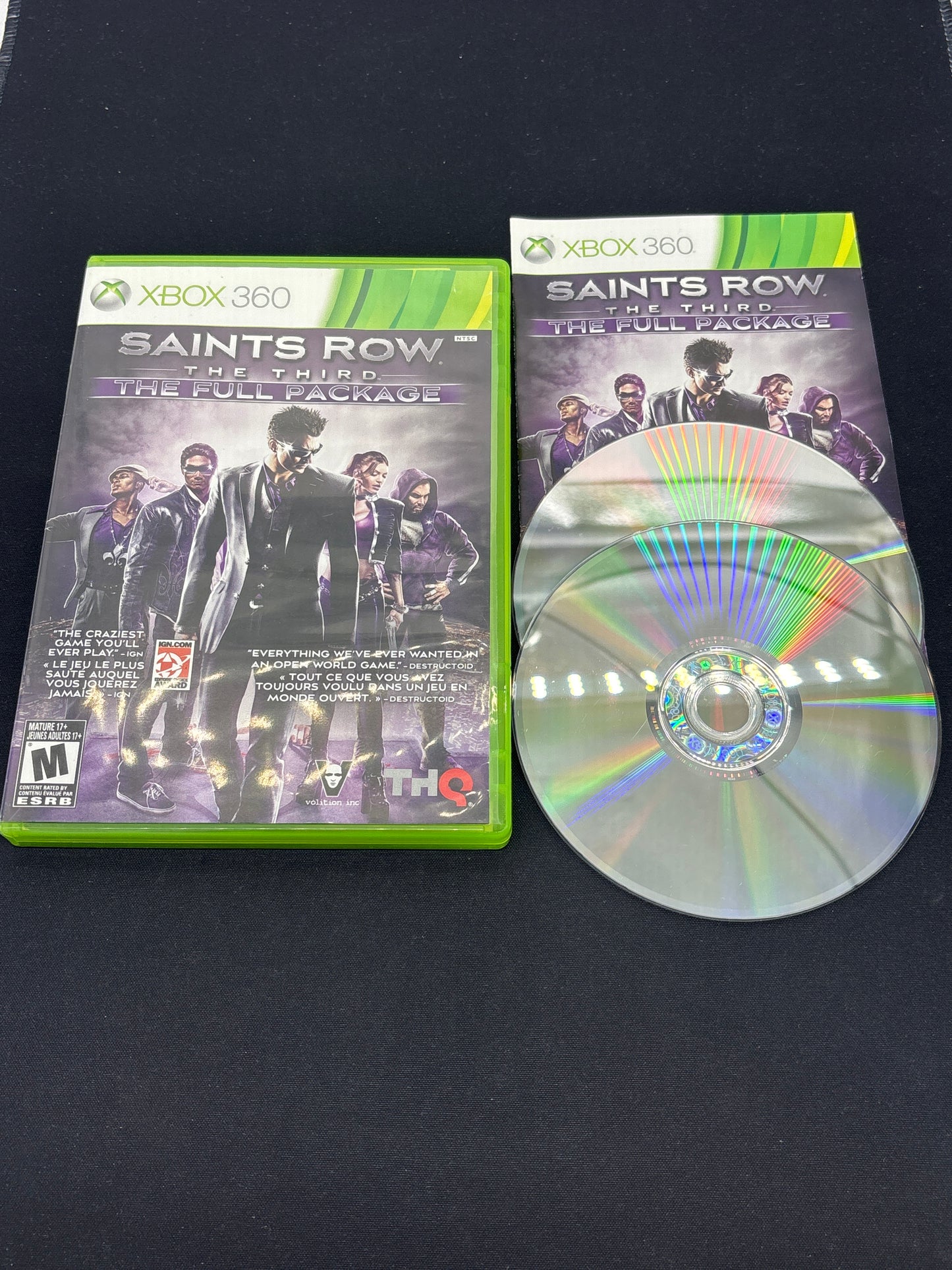 Auction Lot 215: XBOX 360 Video Game Lot of 2 Saints Row The Third Full Package Saints Row IV National Treasure Edition CIB