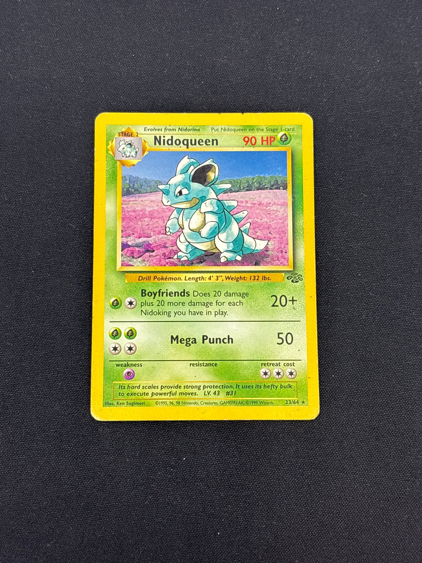 Auction Lot 8: Nidoqueen Non Holo Rare Pokemon WOTC Jungle Card Conditions Vary