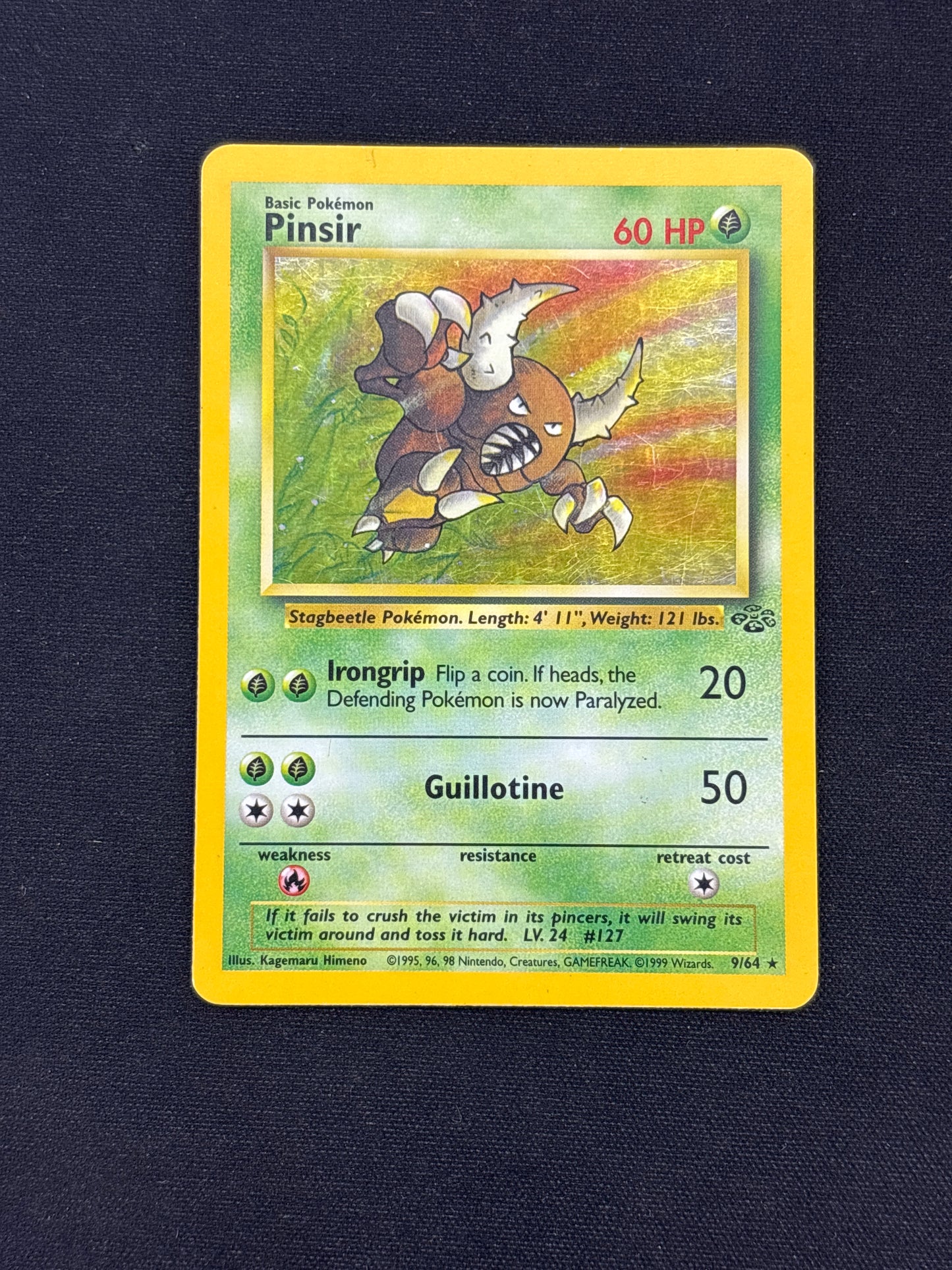 Auction Lot 223: Pokemon Card Pinsir Jungle Conditions Vary
