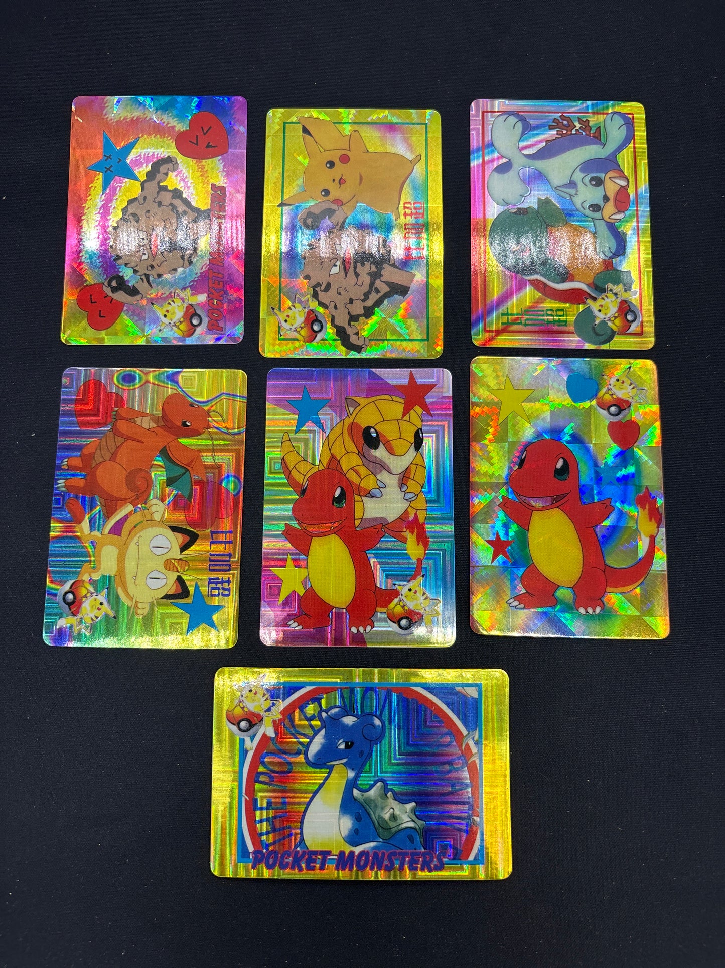 Auction Lot 95: Pokemon Cards Lot of 7 Japanese Prism Stickers Conditions Vary