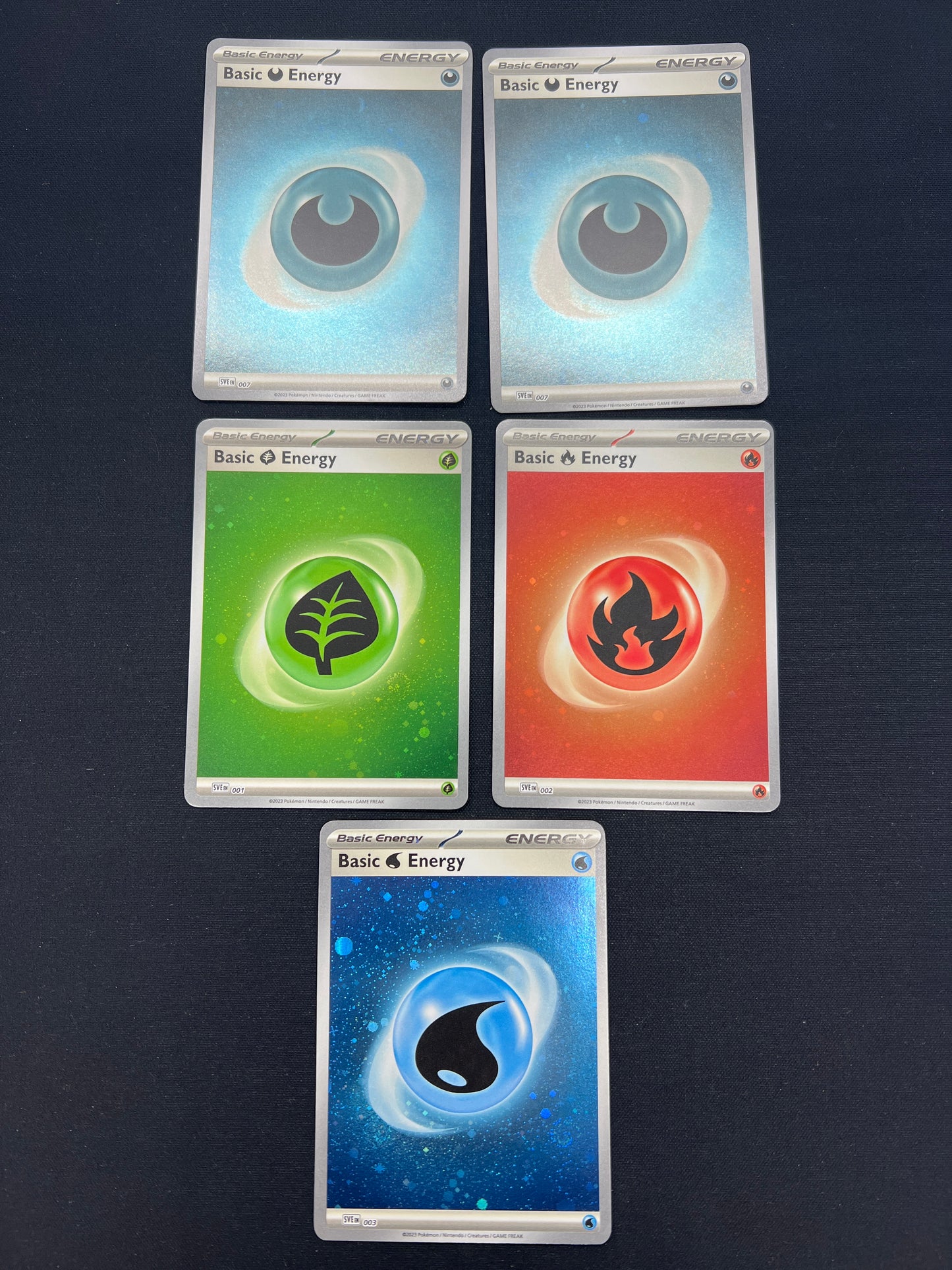 Auction Lot 185: Pokemon Cards Lot of 5 SV Era Holo Energy Conditions Vary