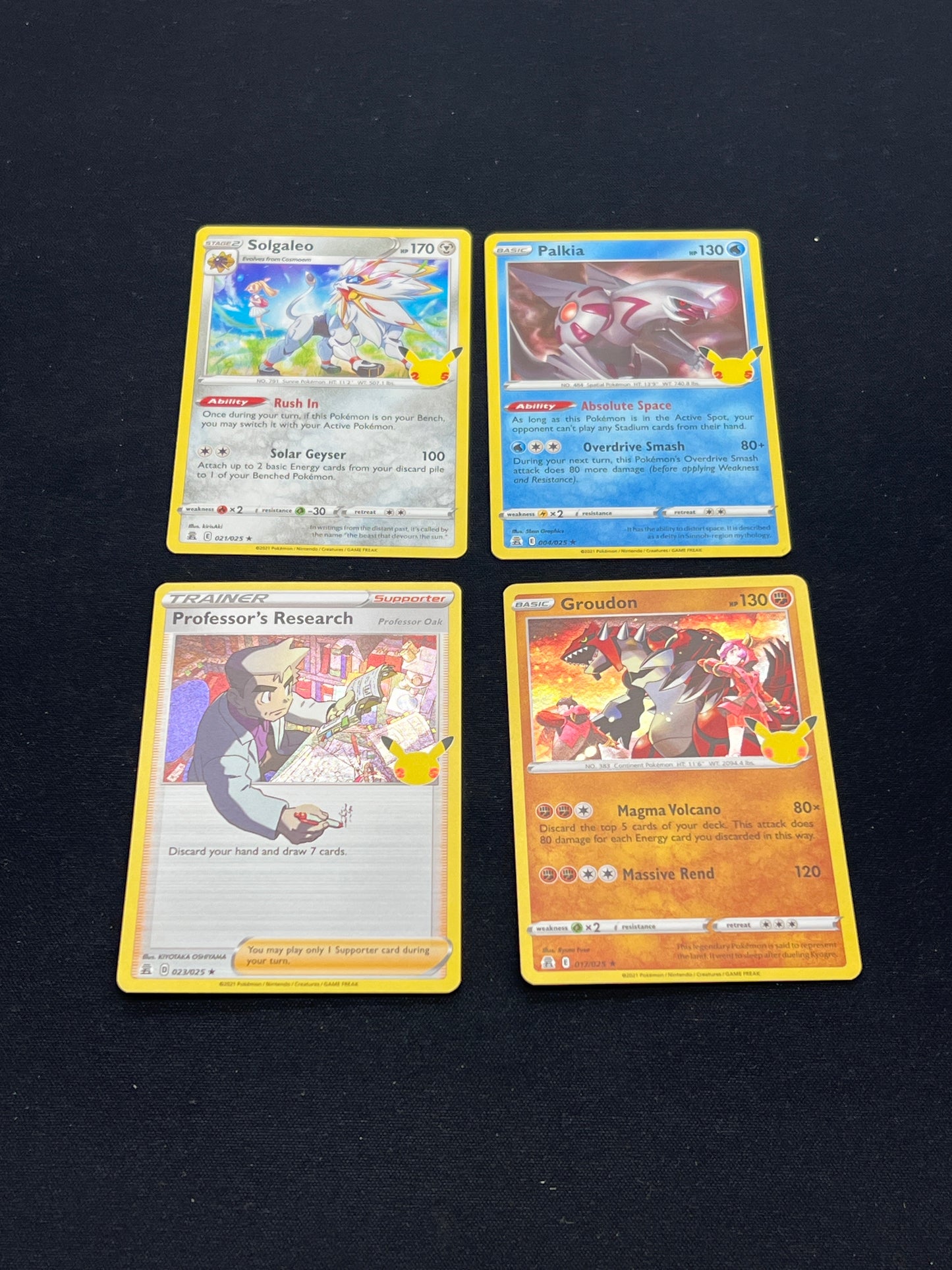 Auction Lot 241: Pokemon Cards Lot of 4 Assorted Celebration Holos Conditions Vary