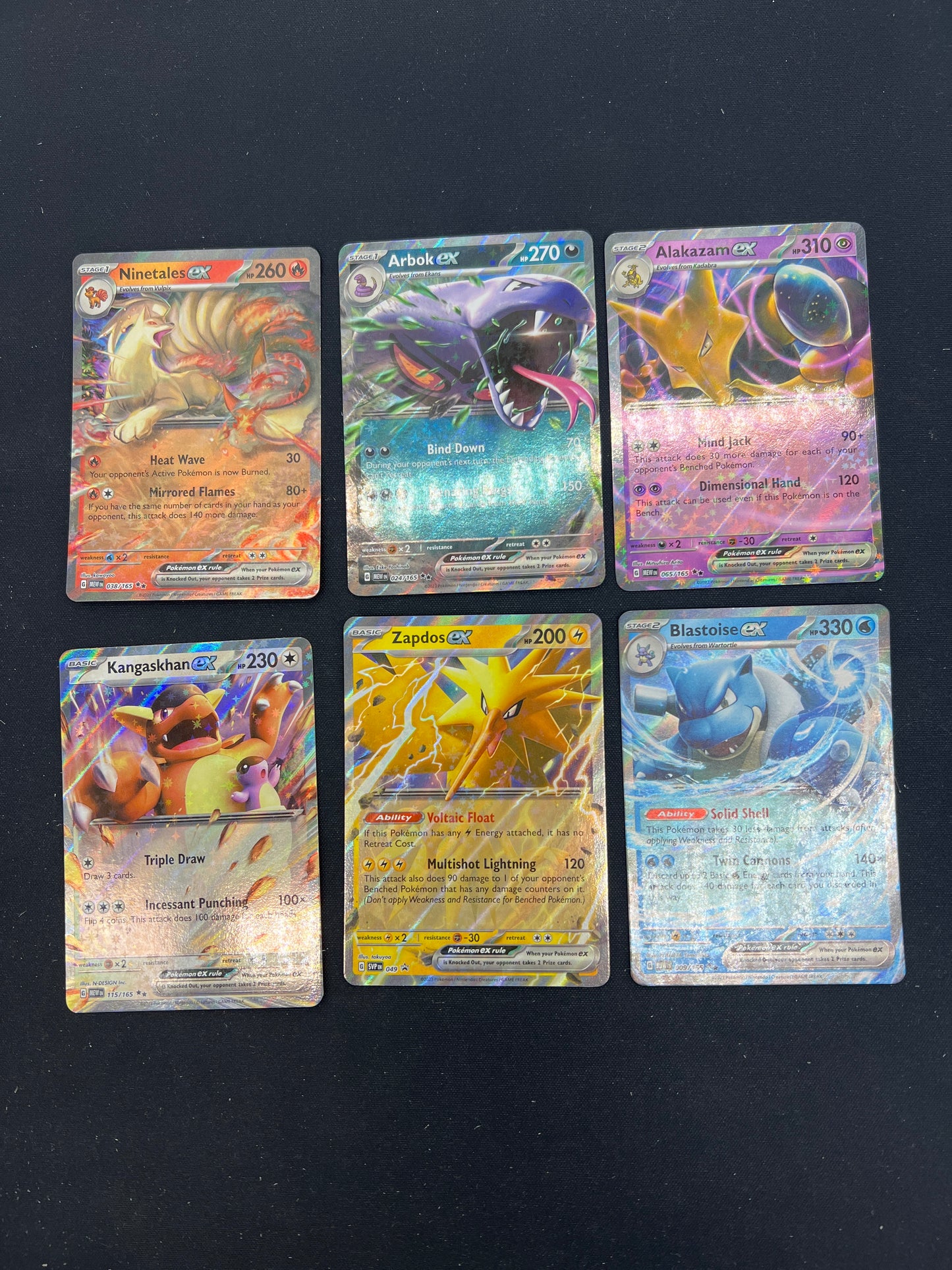 Auction Lot 84: Pokemon Cards Lot of 6 Assorted 151 EX Ultra Rares Conditions Vary