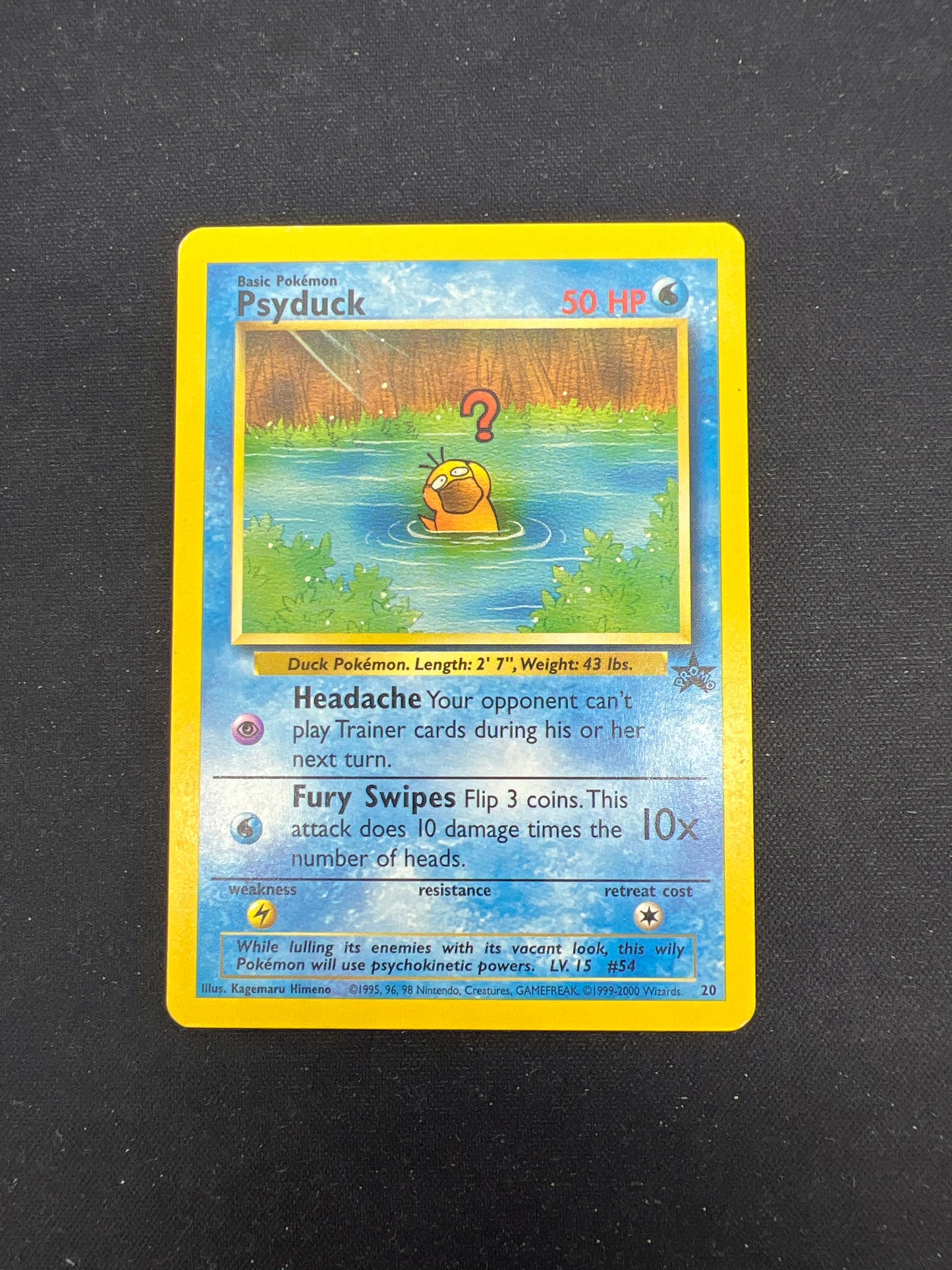 Auction Lot 150: Pokemon Cards Psyduck WOTC Black Star Promo Conditions Vary