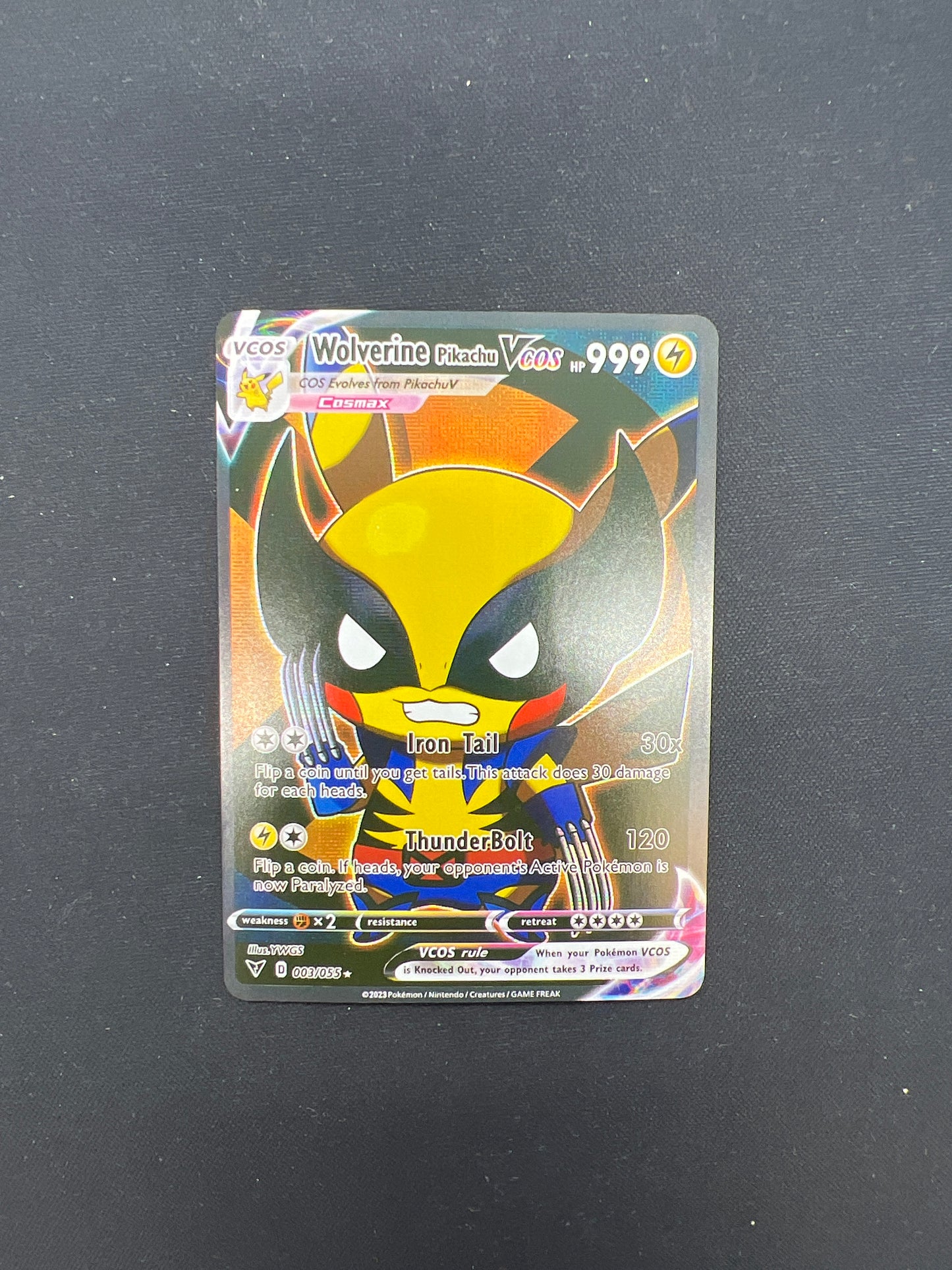 Auction Lot 147: Pokemon Card CUSTOM Wolverine Pikachu Conditions Vary
