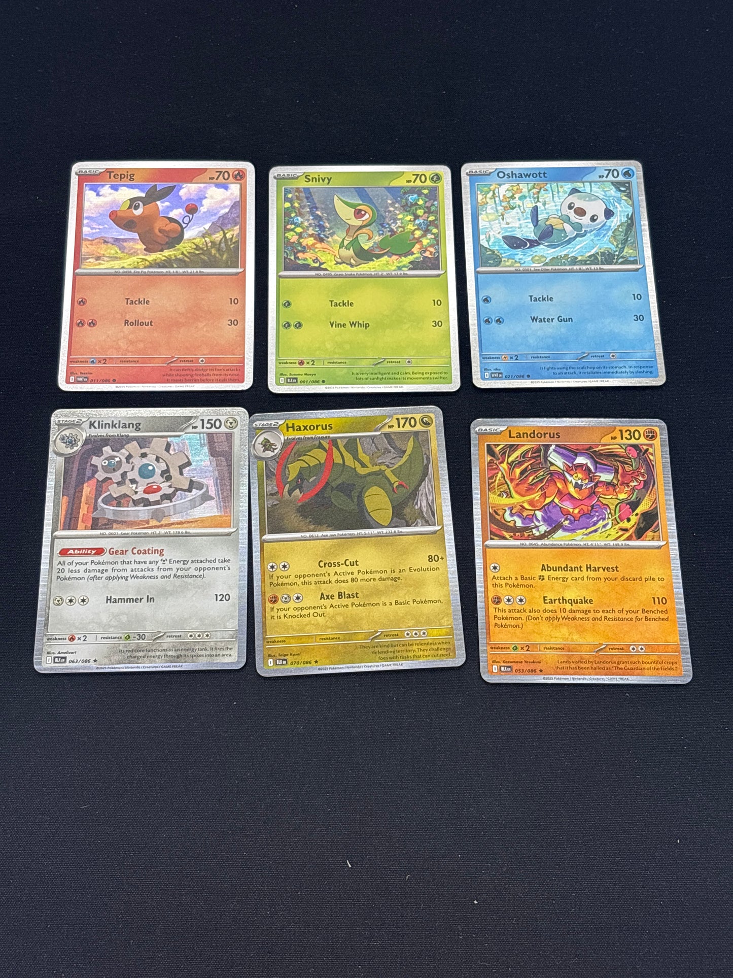 Auction Lot 399:  Pokemon Cards Black Bolt White Flare Assorted Lot of 6 Holo Rare Conditions Vary