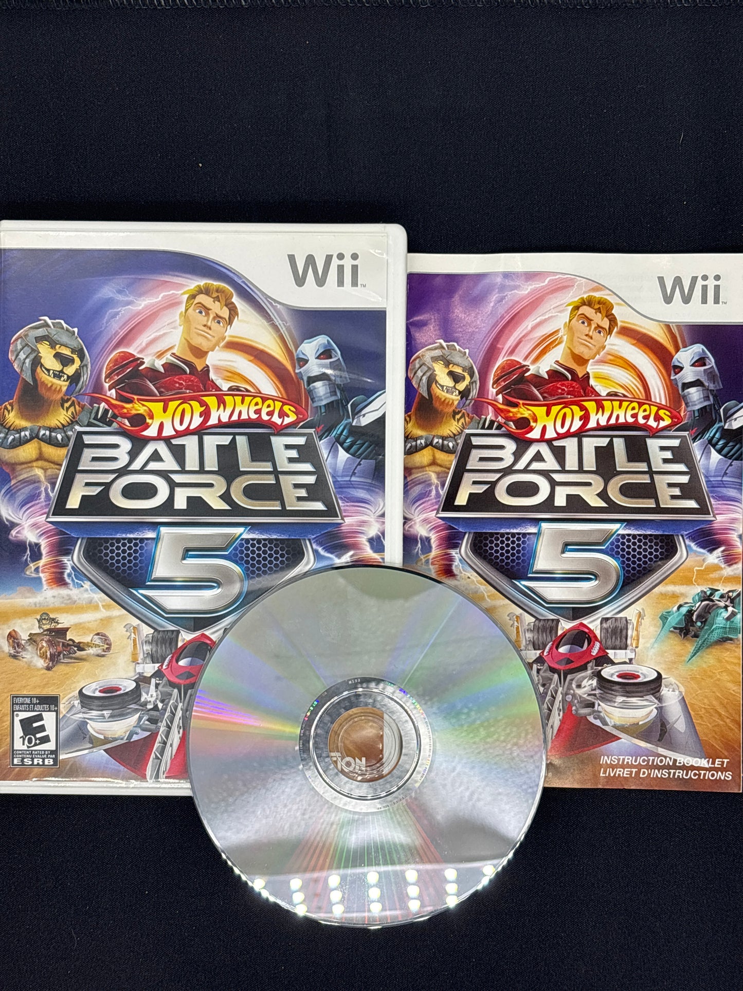 Auction Lot 118: Hot Wheels Battle  Force 5 Video Game Nintendo WII CIB