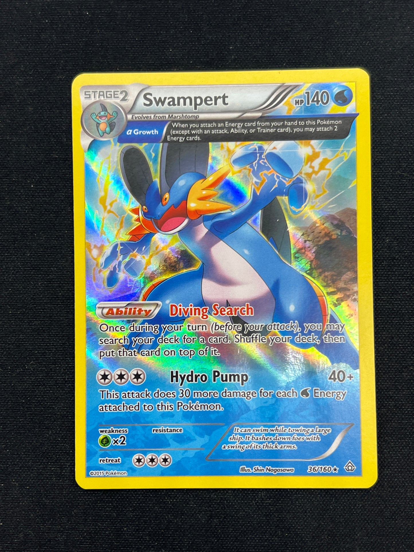 Auction Lot 77: Pokemon Cards Swampert XY Primal Clash Reverse Holo Conditon Vary