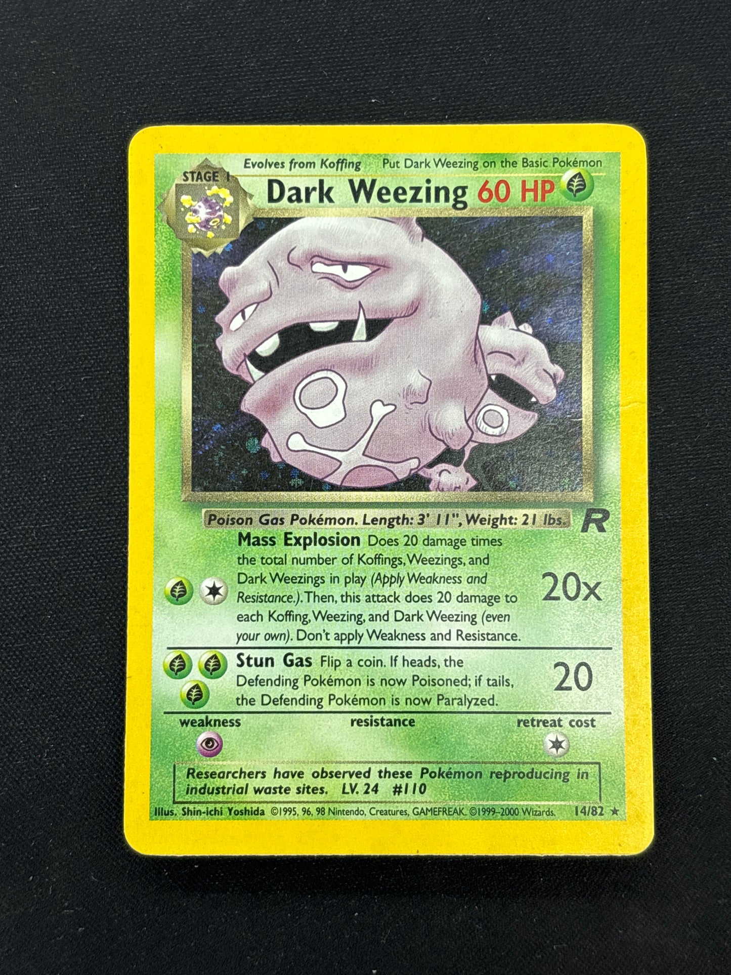 Auction Lot 72: Dark Weezing Holo Card Conditions Vary