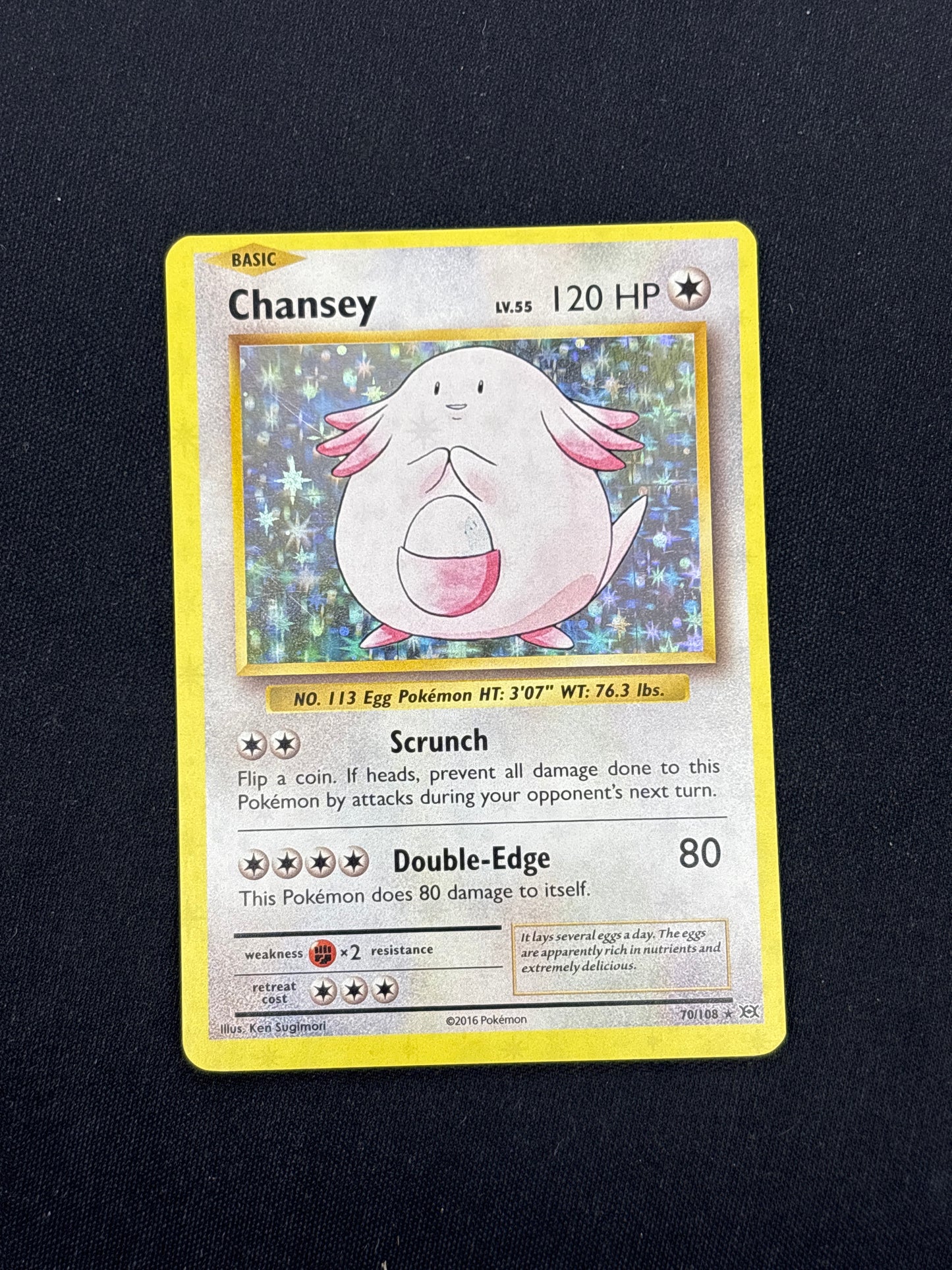 Auction Lot 66: Chansey 78/108 Pokemon XY Evolutions Holo Conditions Vary