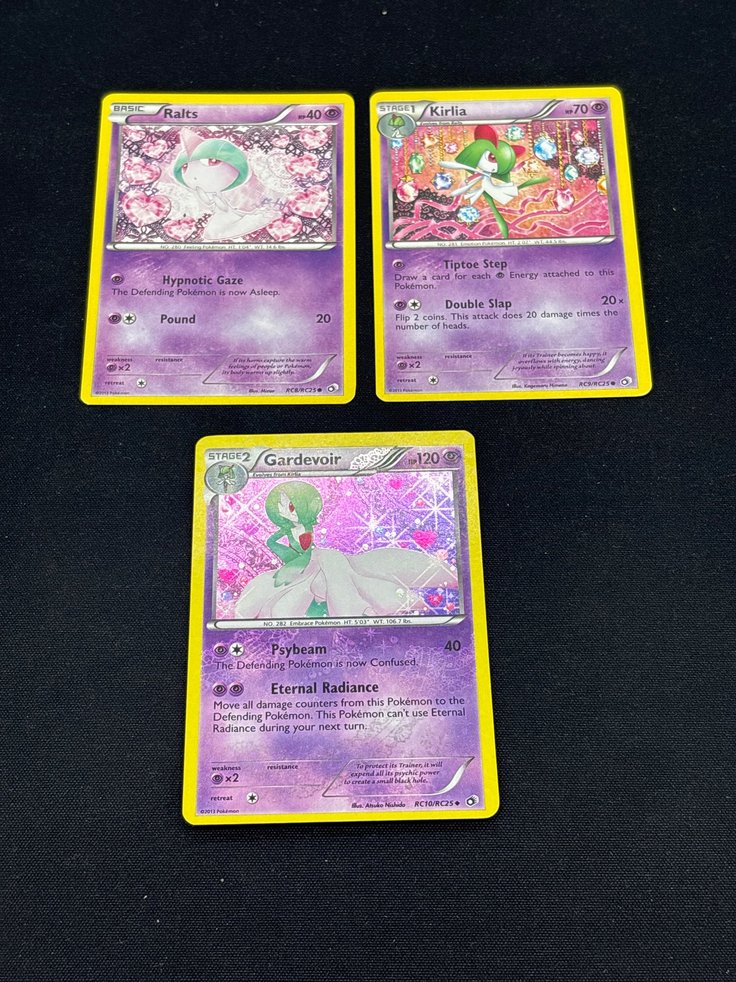 Auction Lot 331: Pokemon Cards Ralts Evolution Line Radiant Collection Conditions Vary