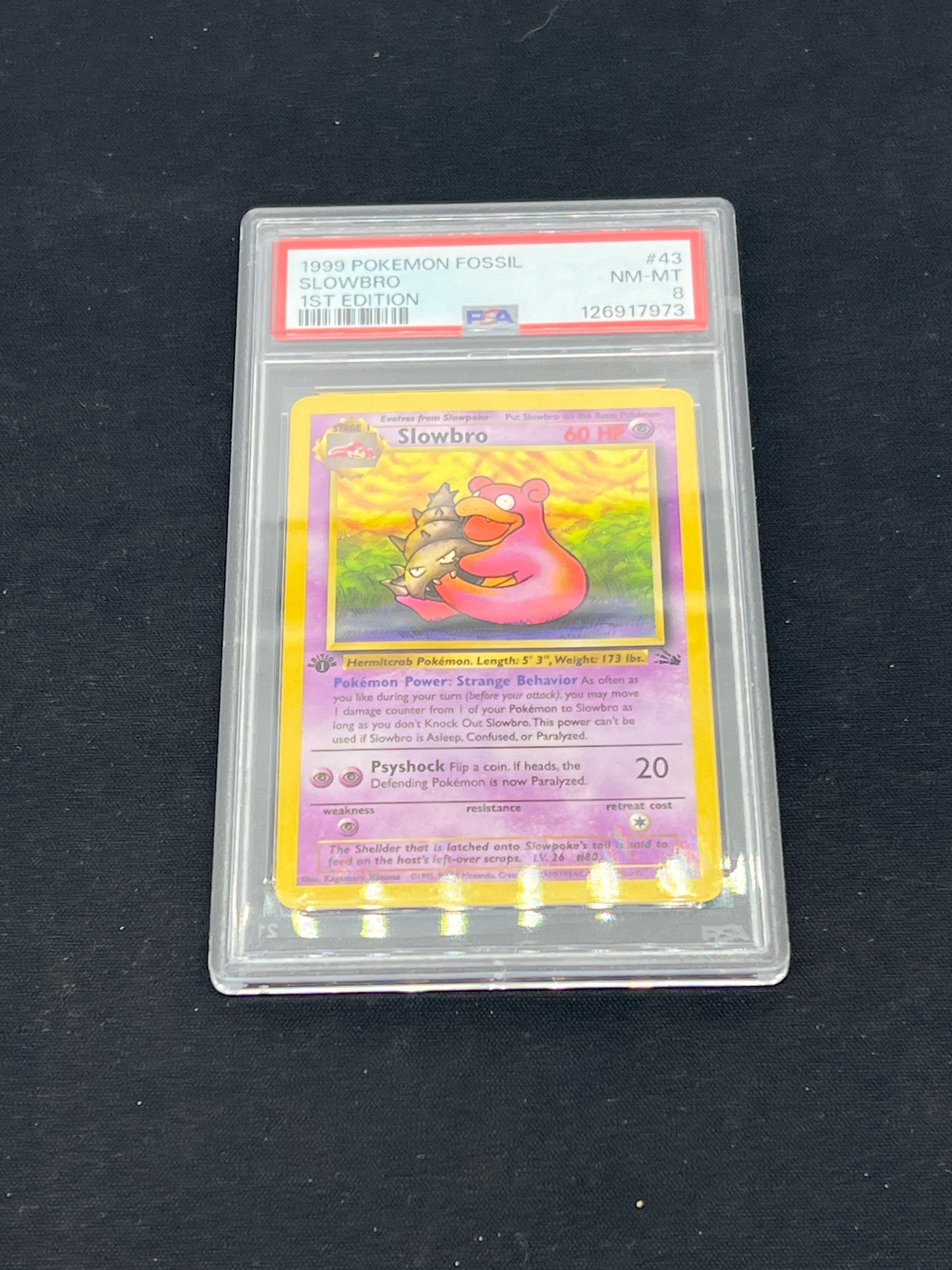 Auction Lot 289: PSA 8 1st Edition Slowbro WOTC Fossil