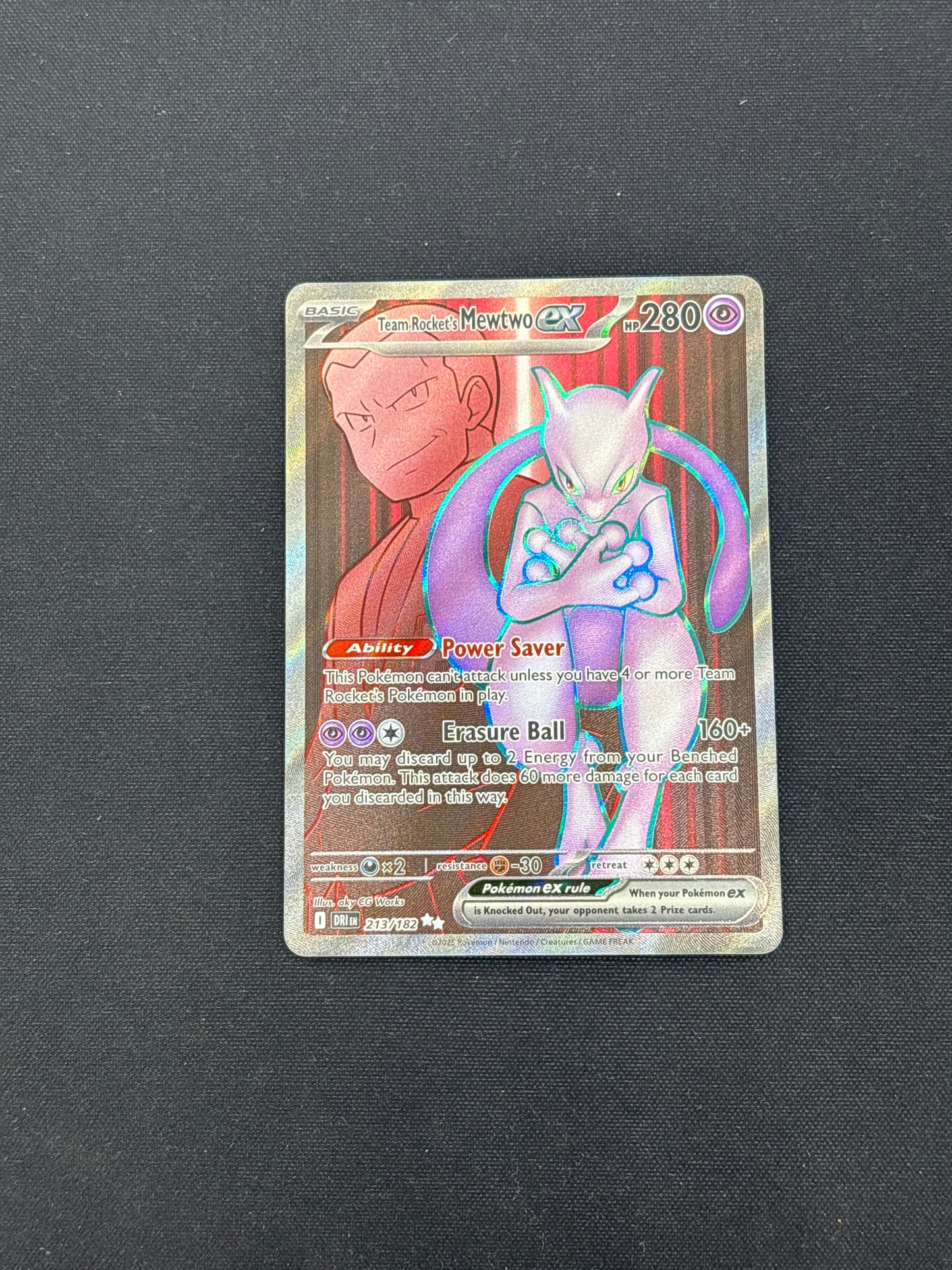 Auction Lot 437: Pokemon Cards Team Rocket's Mewtwo EX Full Art Conditions Vary