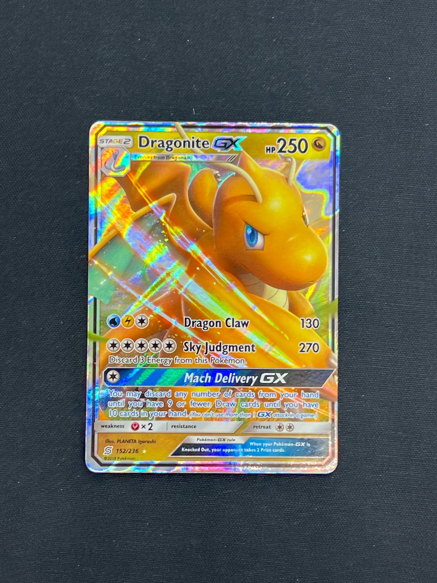 Auction Lot 124: Pokemon Cards Dragonite GX Full Art Condition Vary